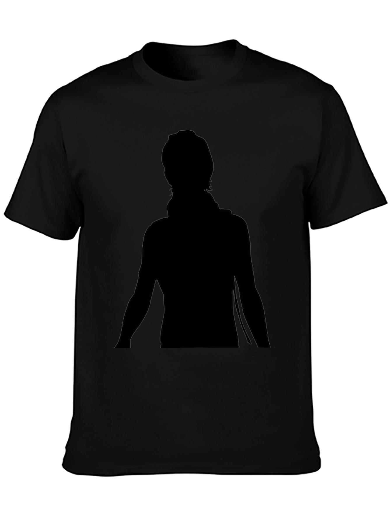Men's Black Graphic Tee - Silhouette Design - 3