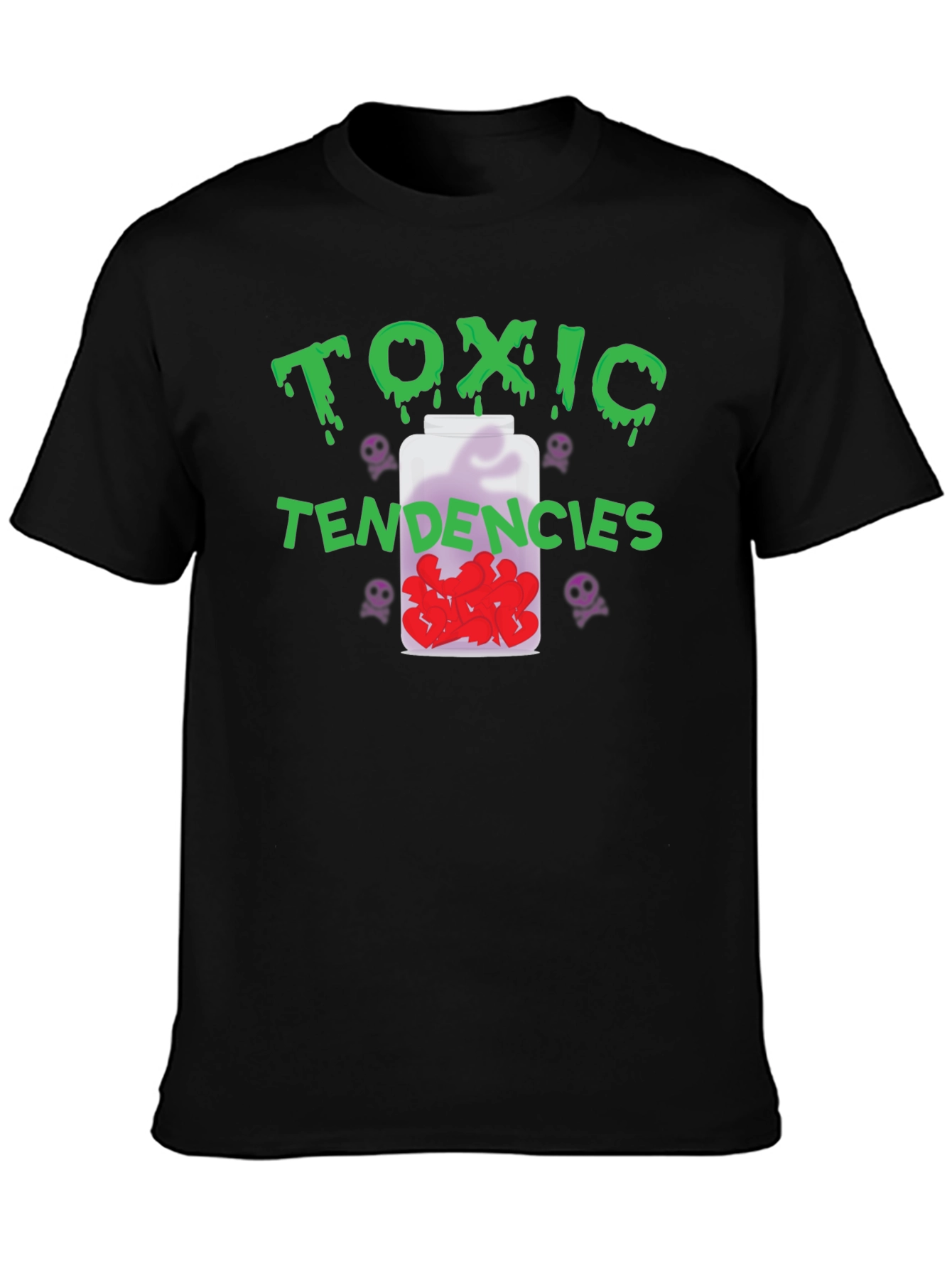 Black Toxic Tendencies Graphic Tee - Unique Design view 3
