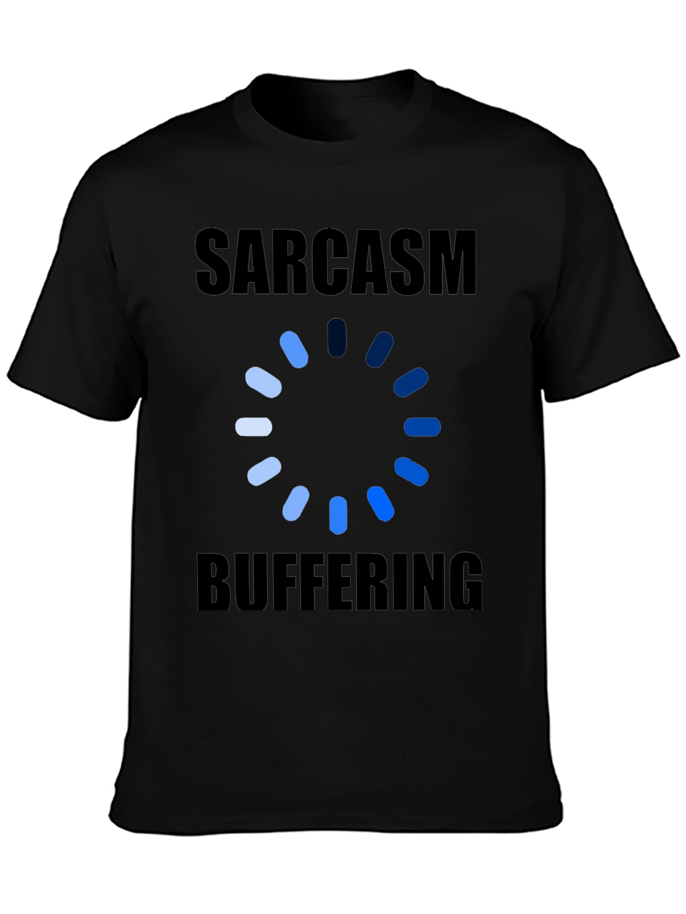 Black Sarcasm Buffering Graphic Tee - Humor T-Shirt view 3