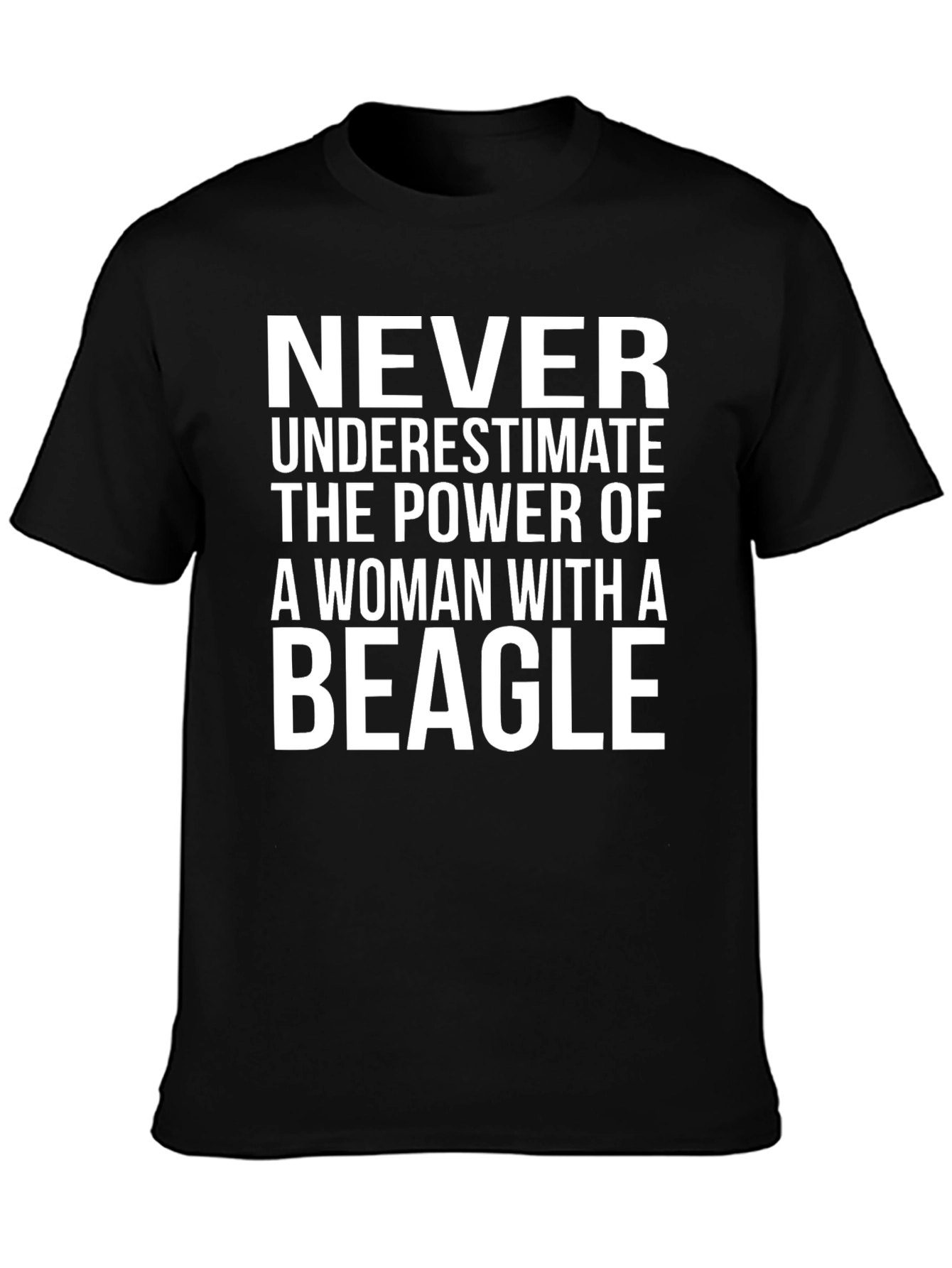 Black Beagle Woman's Power Graphic Tee view 3