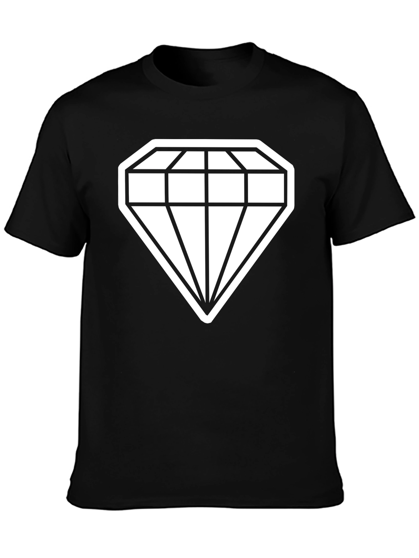 Black Diamond Graphic Tee - Stylish Black T-Shirt view 3