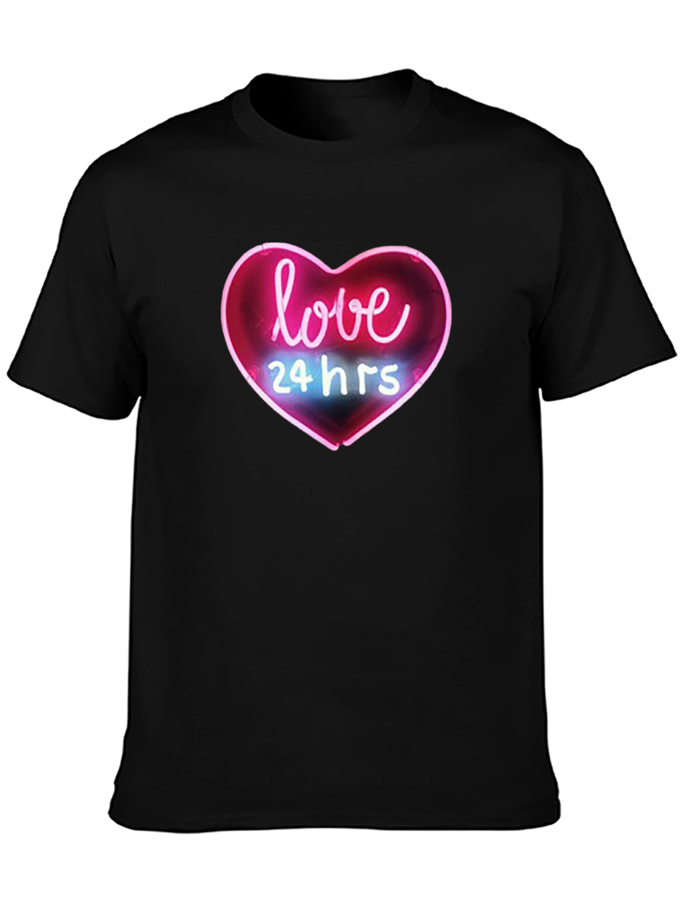 Black Love 24 Hrs Graphic Tee - Black view 3