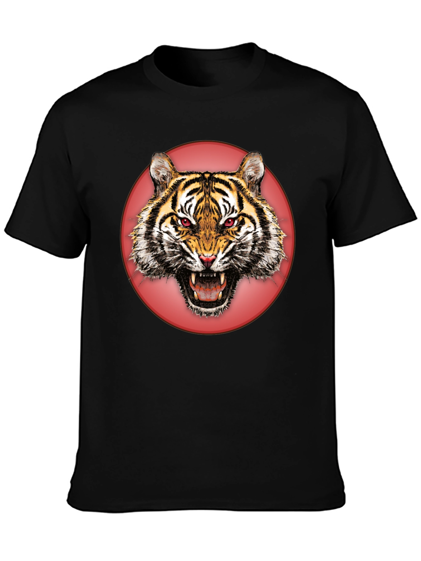 Black Tiger Graphic Tee - Bold Animal Print Shirt view 3