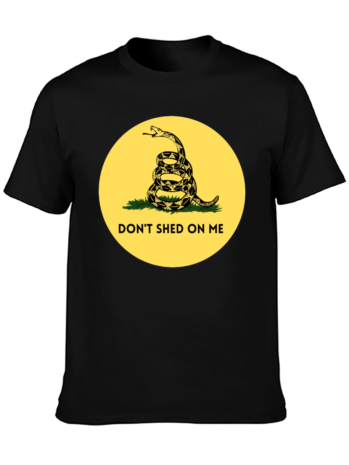 Black Don't Shed on Me T-Shirt - Patriotic Snake Graphic Tee view 3