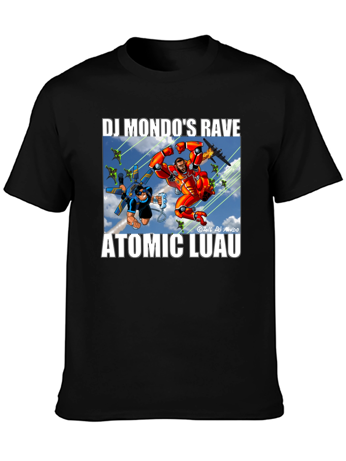DJ Mondo's Rave Atomic Luau Graphic Tee - 3