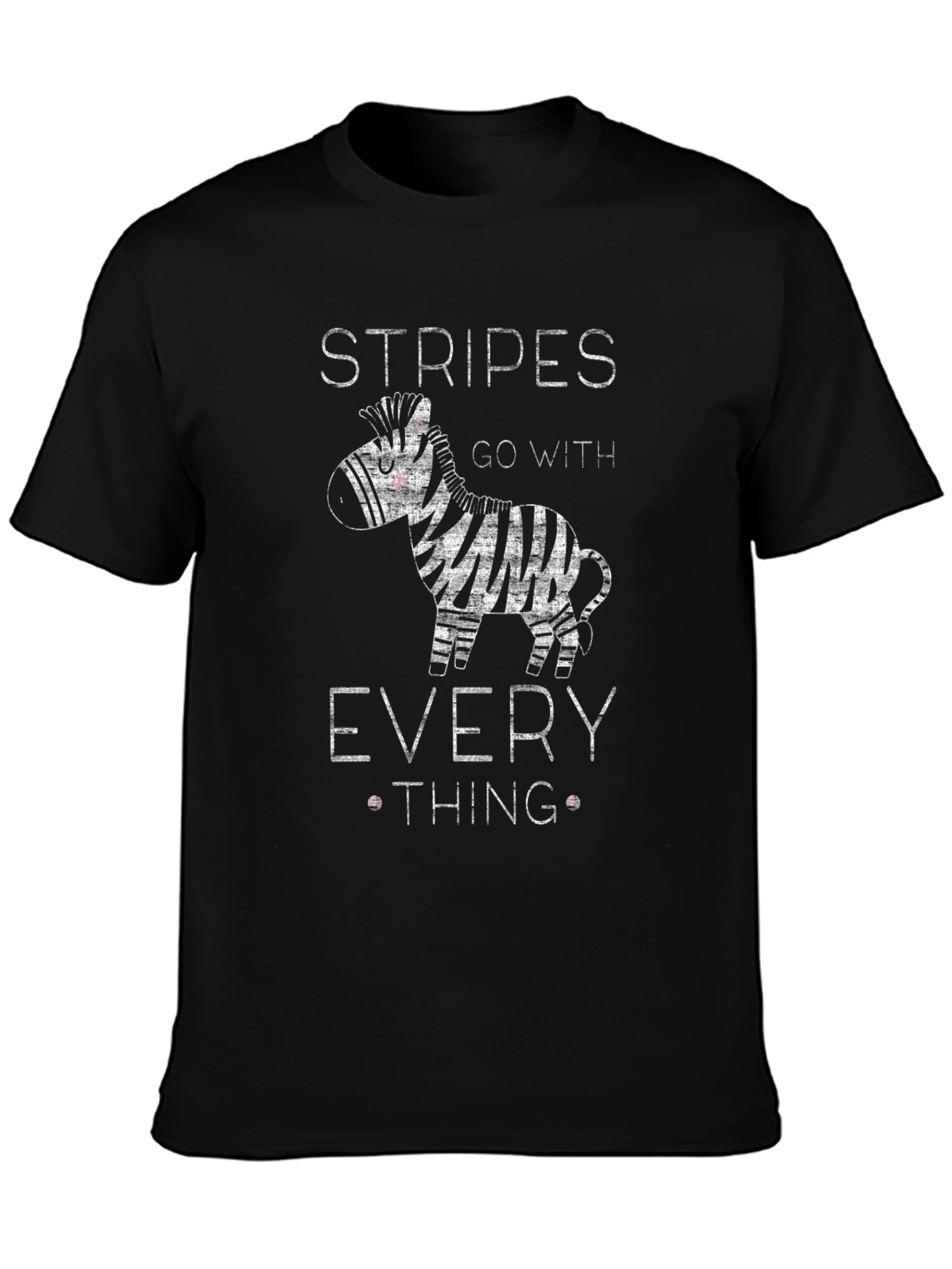 Black Stripes Go With Everything Zebra Graphic T-Shirt view 3