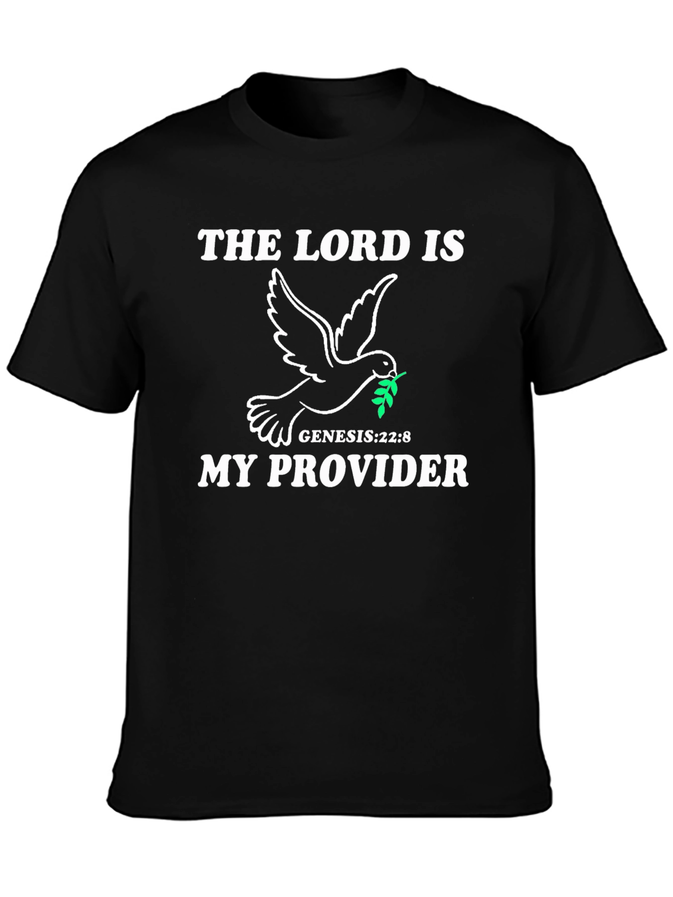 Black The Lord Is My Provider Graphic T-Shirt view 3