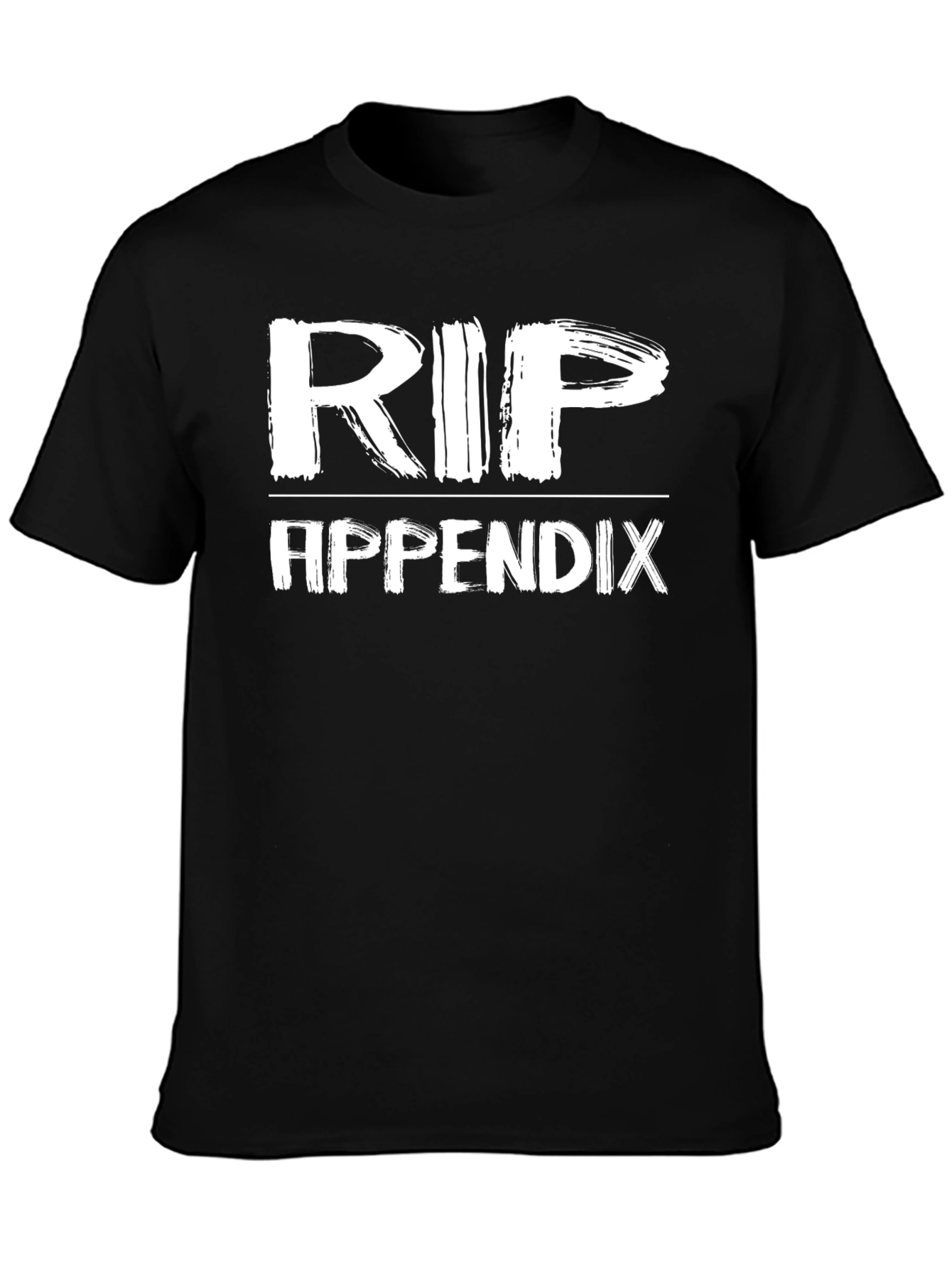 Black RIP Appendix T-Shirt - Humor Surgery Recovery Tee view 3