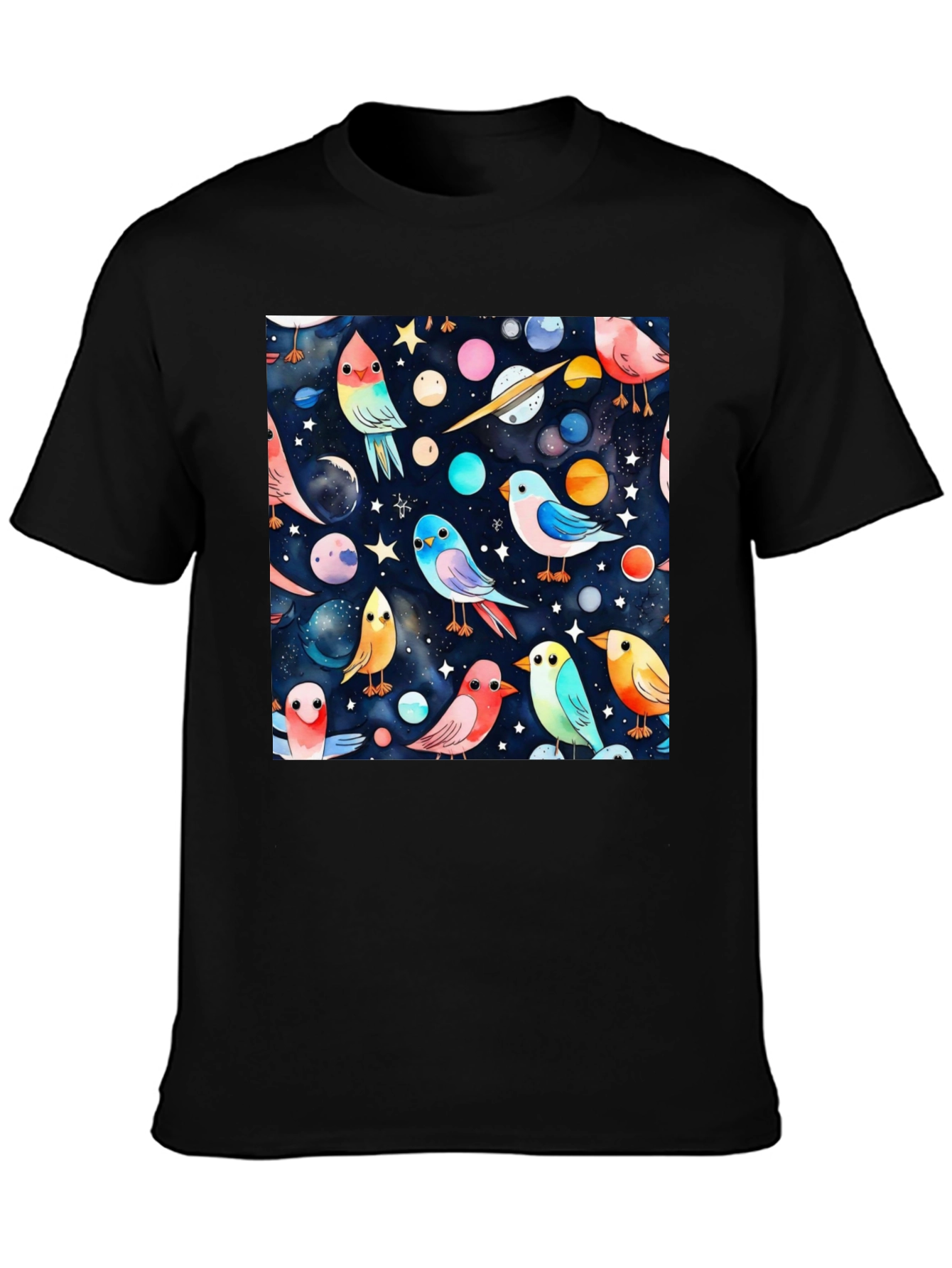Black Space Bird T-Shirt view 3