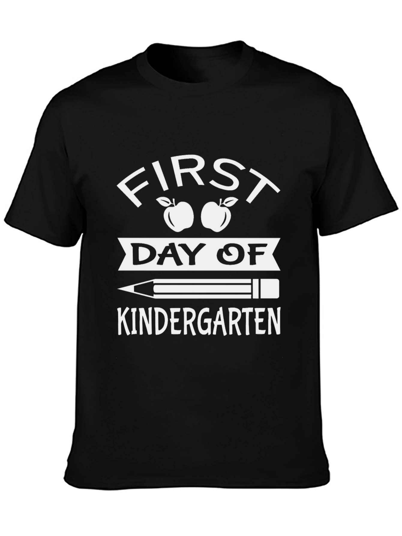 Black First Day of Kindergarten T-Shirt view 3