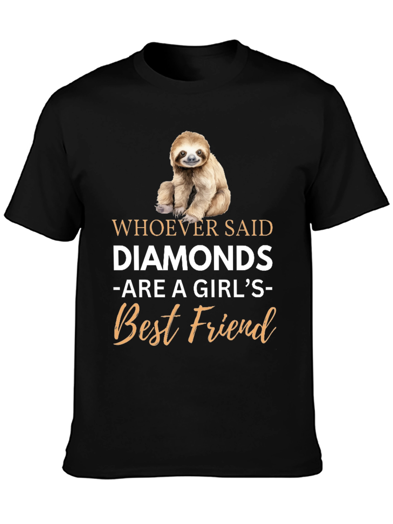 Black Sloth 'Best Friend' Graphic Tee view 3