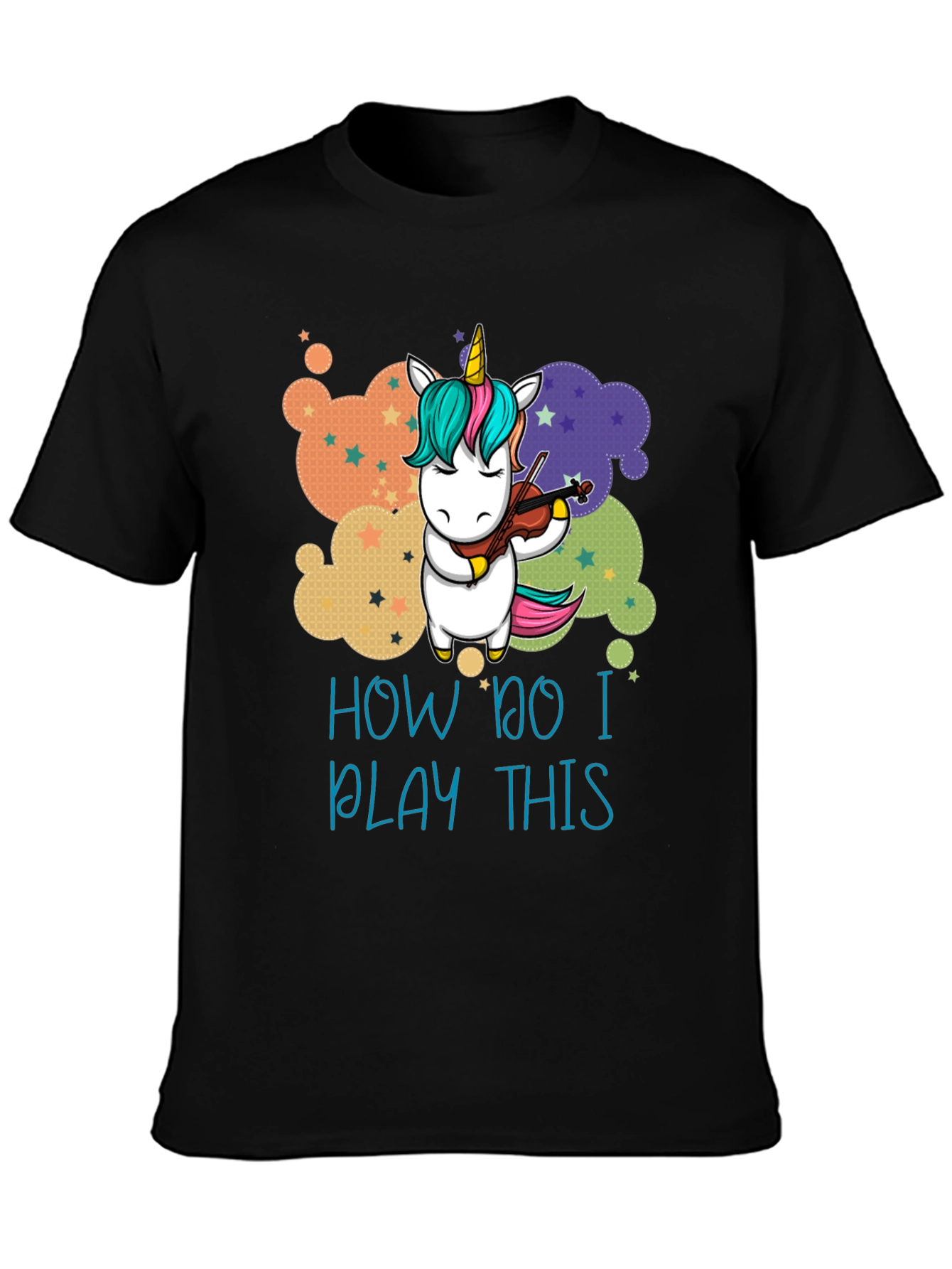 Black Unicorn Violinist Tee - How Do I Play This? view 3