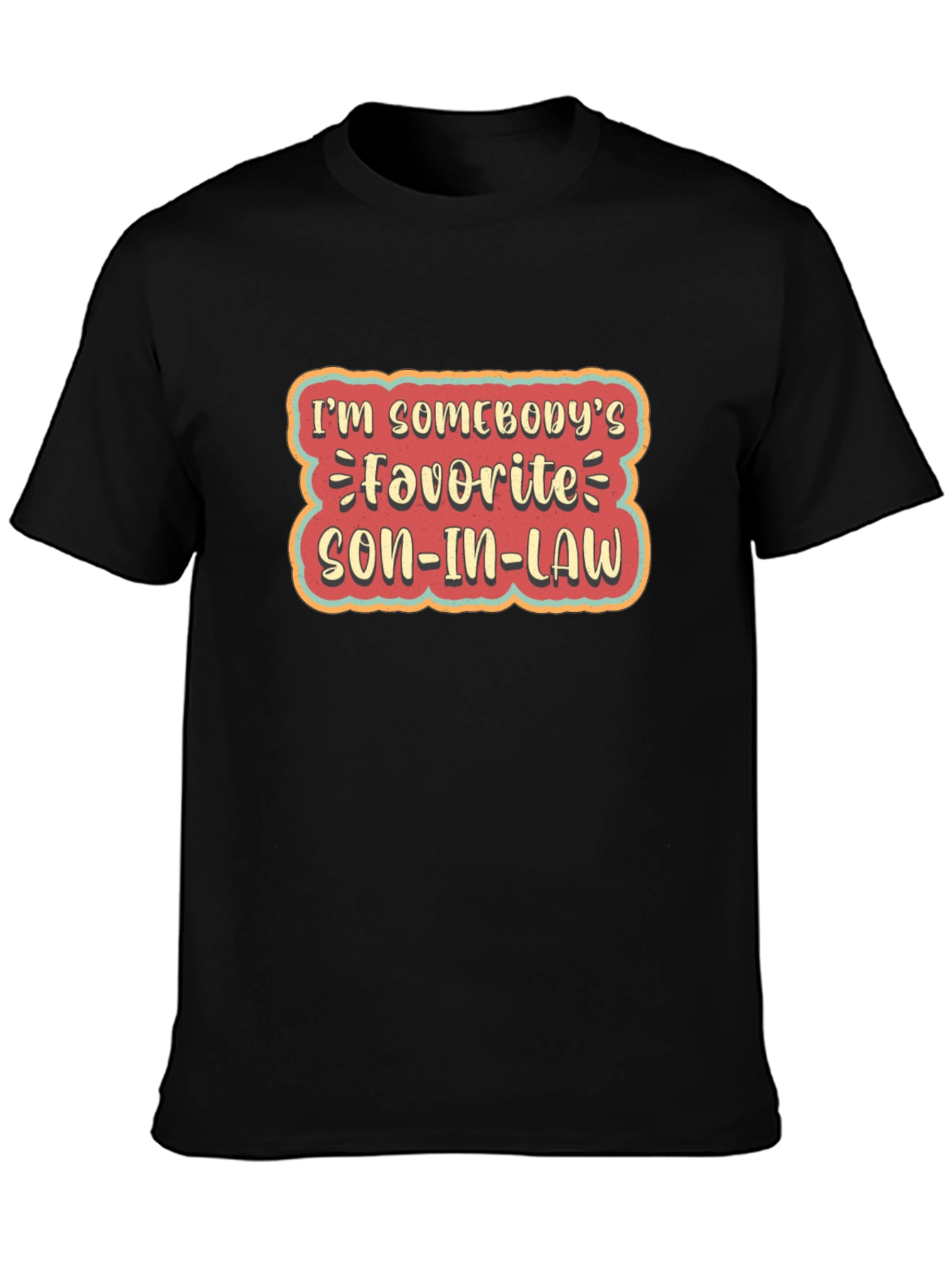 Black Favorite Son-in-Law Novelty T-Shirt view 3