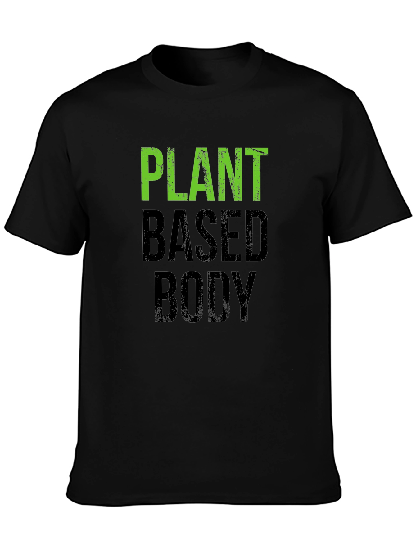 Black Plant Based Body T-Shirt - Vegan Fitness Apparel view 3