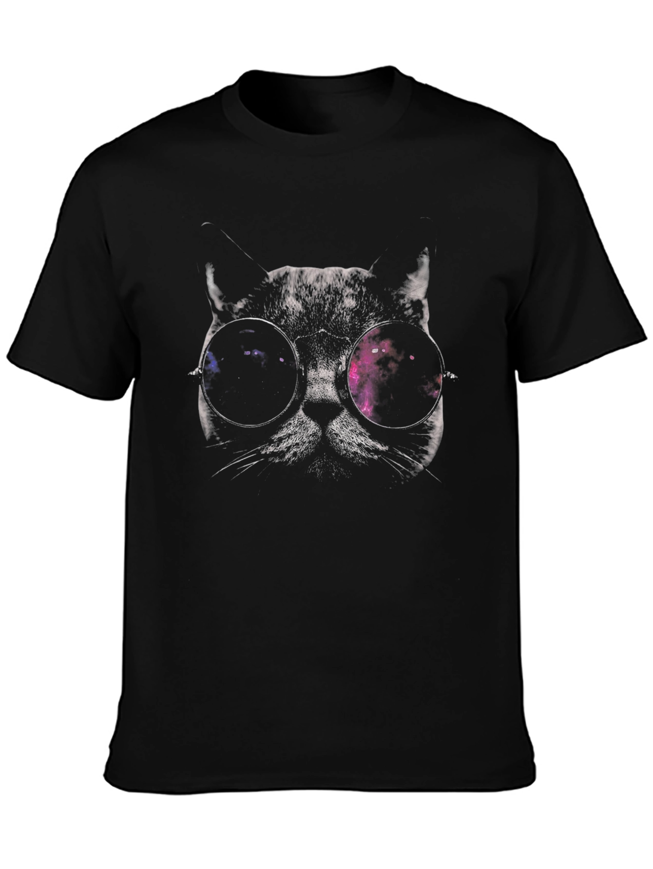 Black Cool Cat in Shades Graphic Tee view 3