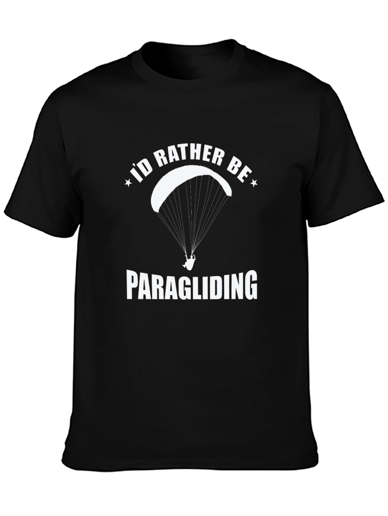 Black Paragliding T-Shirt - "I'd Rather Be" view 3