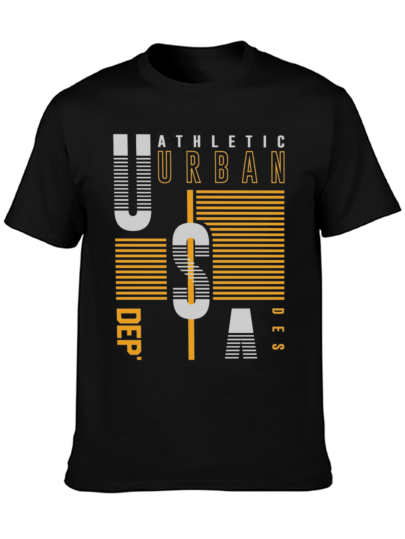 Black Athletic Urban USA Dept. T-Shirt view 3