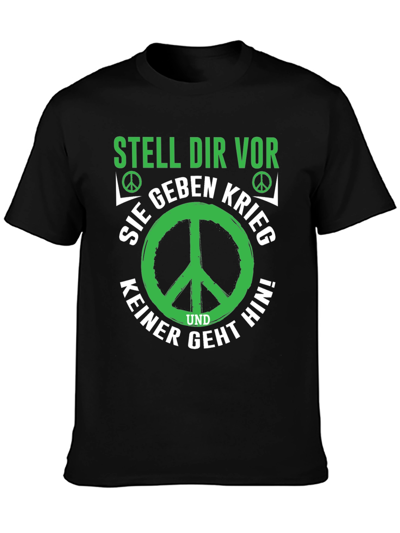 Black Peace T-Shirt - Stell Dir Vor - War Protest view 3