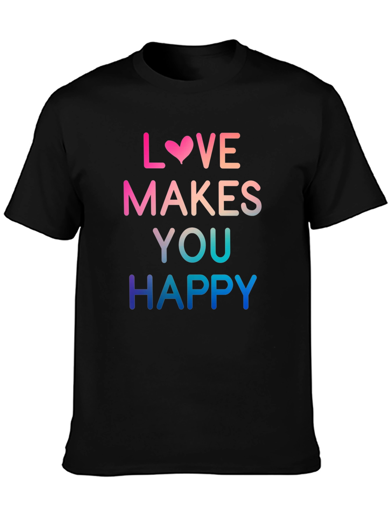 Black Love Makes You Happy Gradient Tee view 3