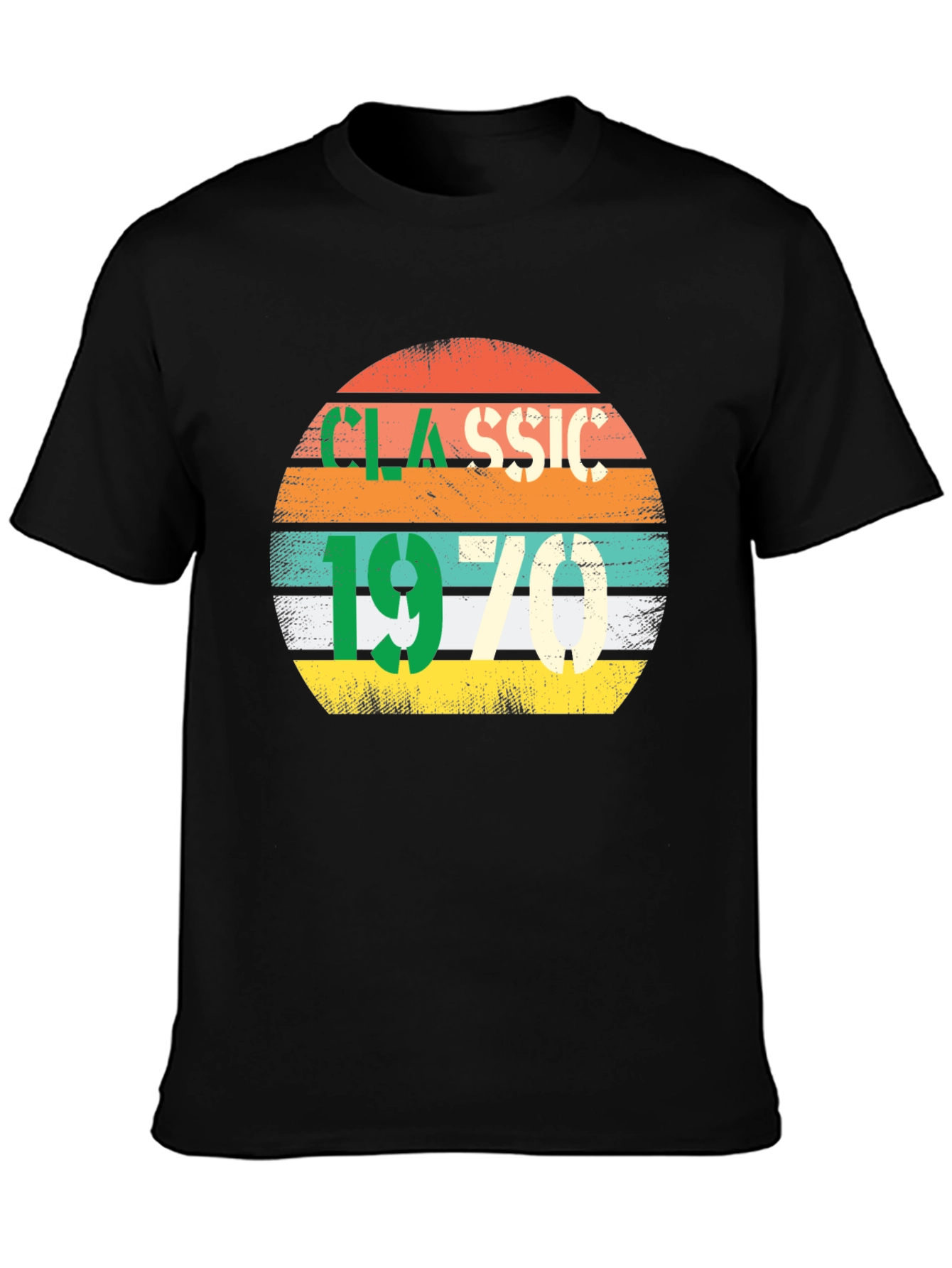 Black Vintage 1970 Classic T-Shirt view 3