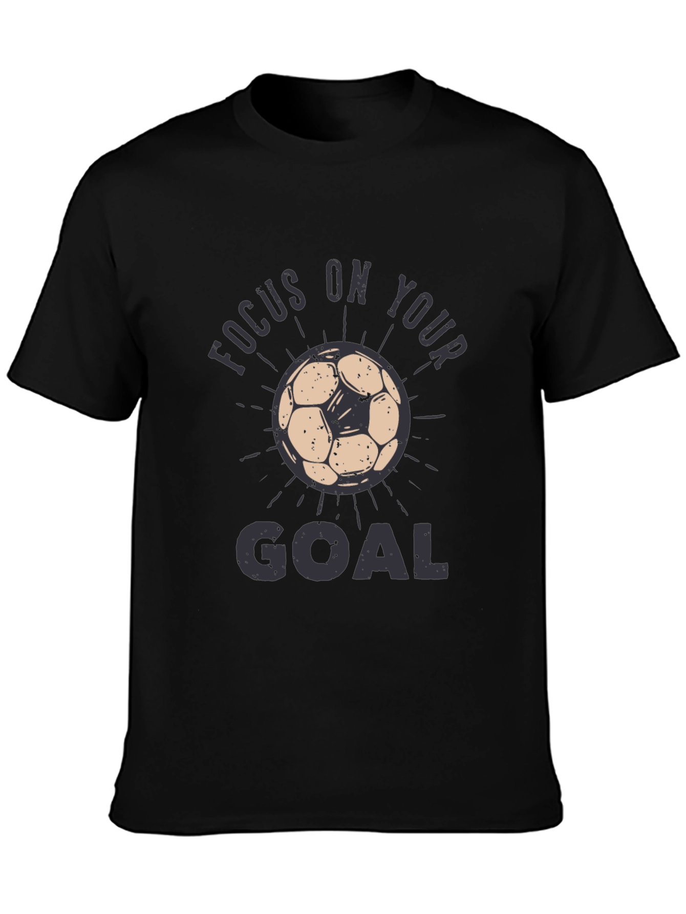 Black Focus On Your Goal Black Graphic Tee view 3