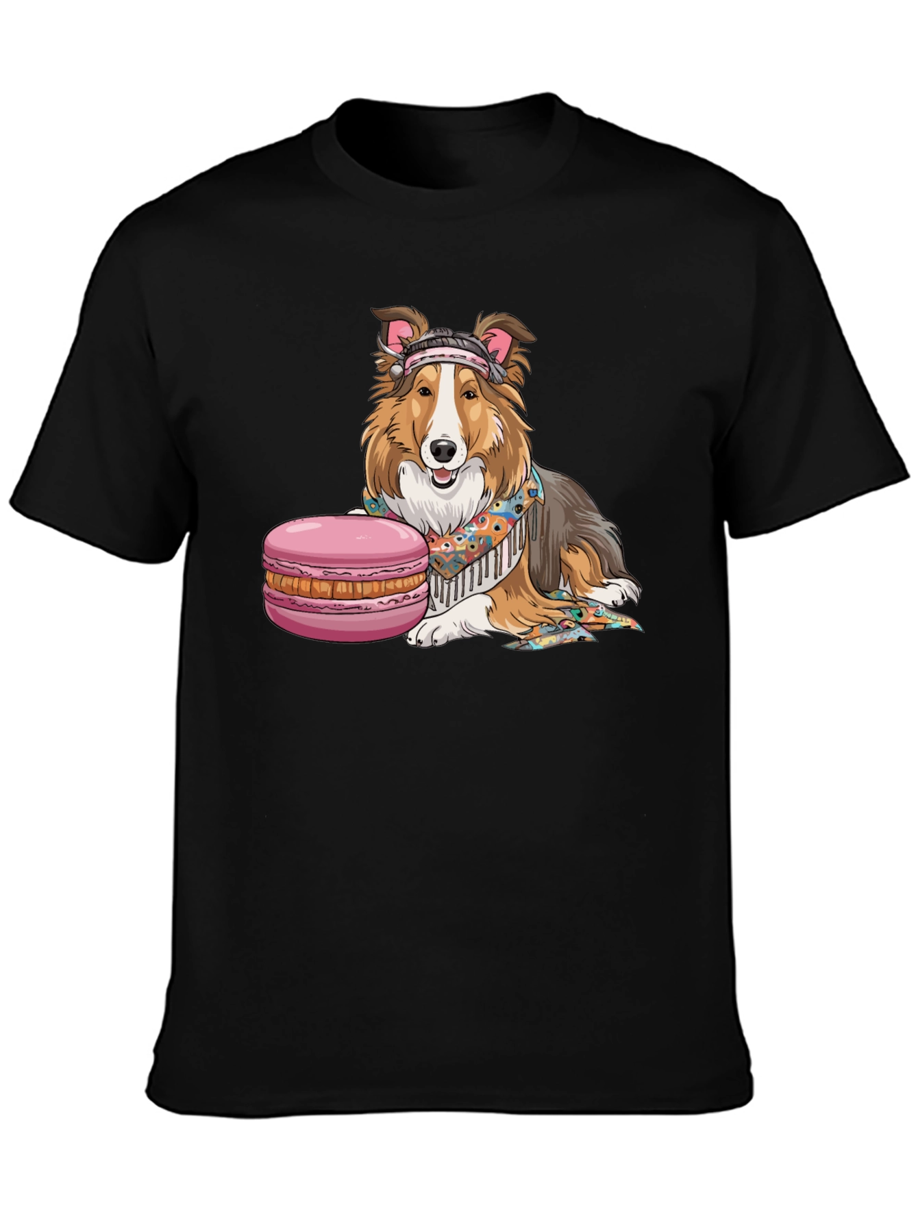 Dog with Macaron T-Shirt - 3