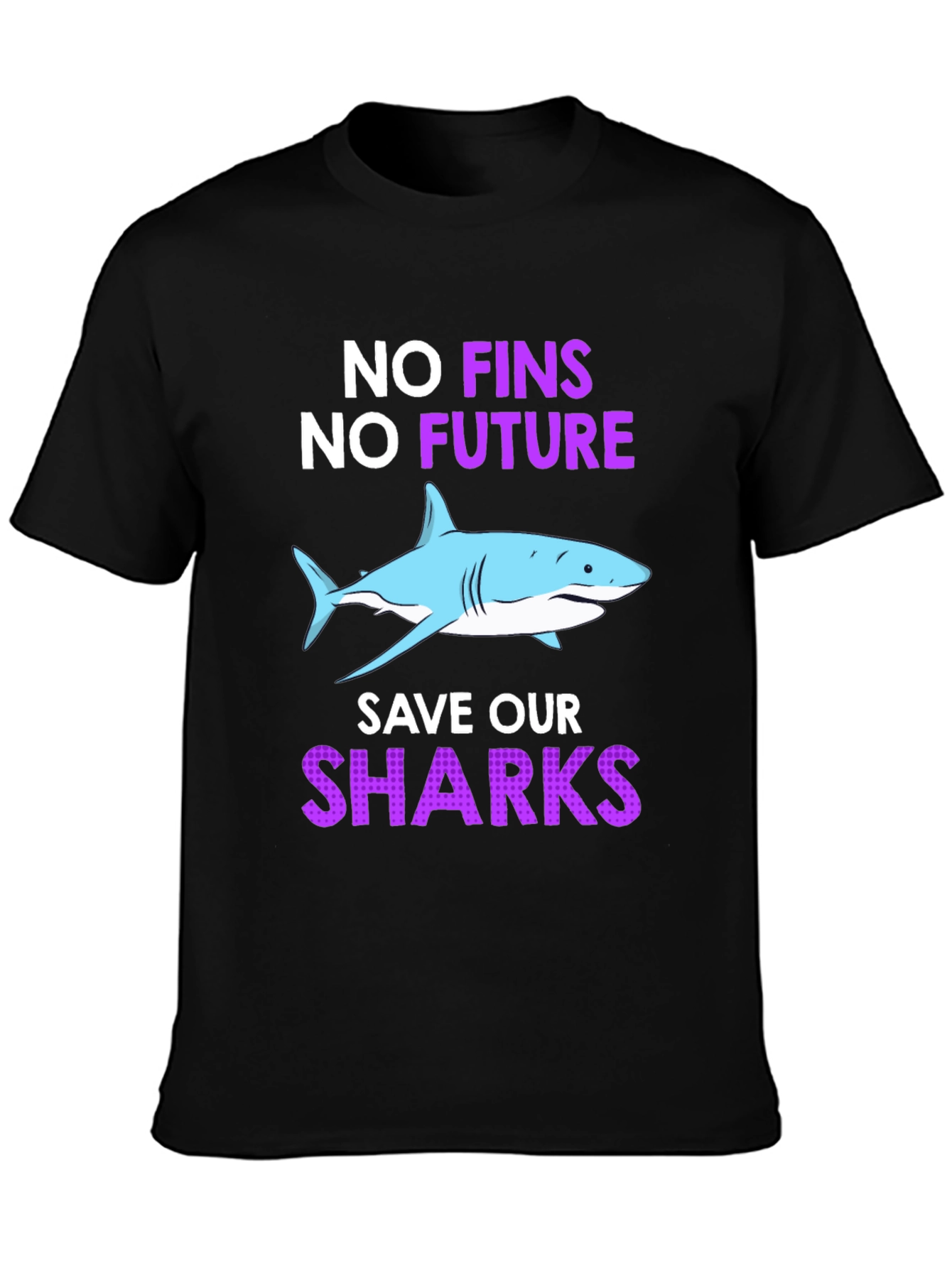 Black Save Our Sharks T-Shirt view 3