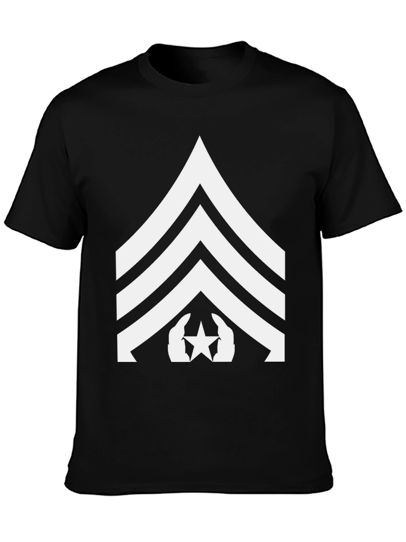 Black Military Sergeant T-Shirt view 3