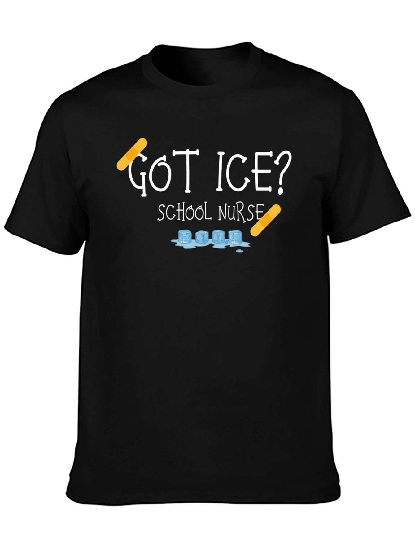 Black Got Ice? School Nurse T-Shirt view 3