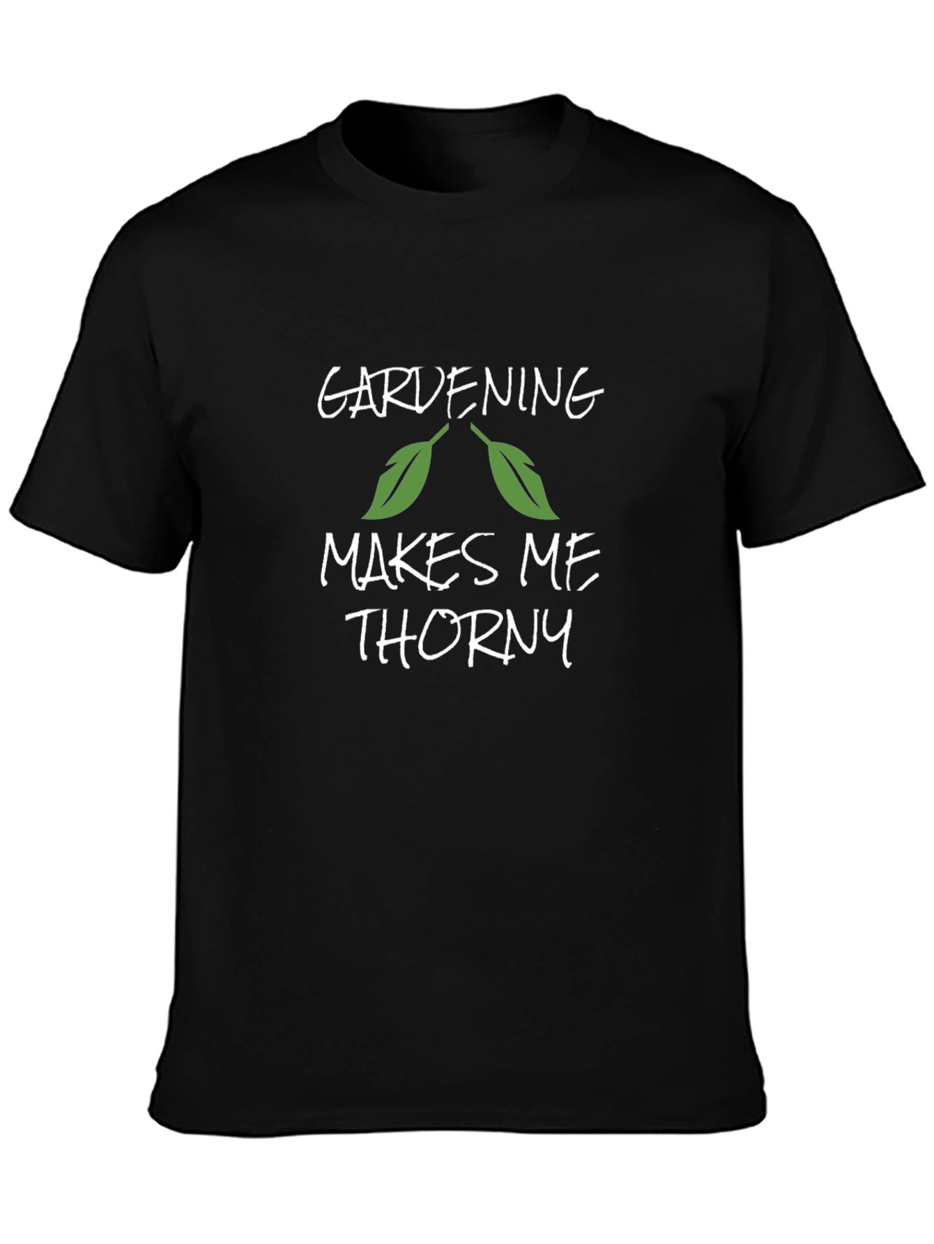 Black Gardening Makes Me Thorny T-Shirt view 3