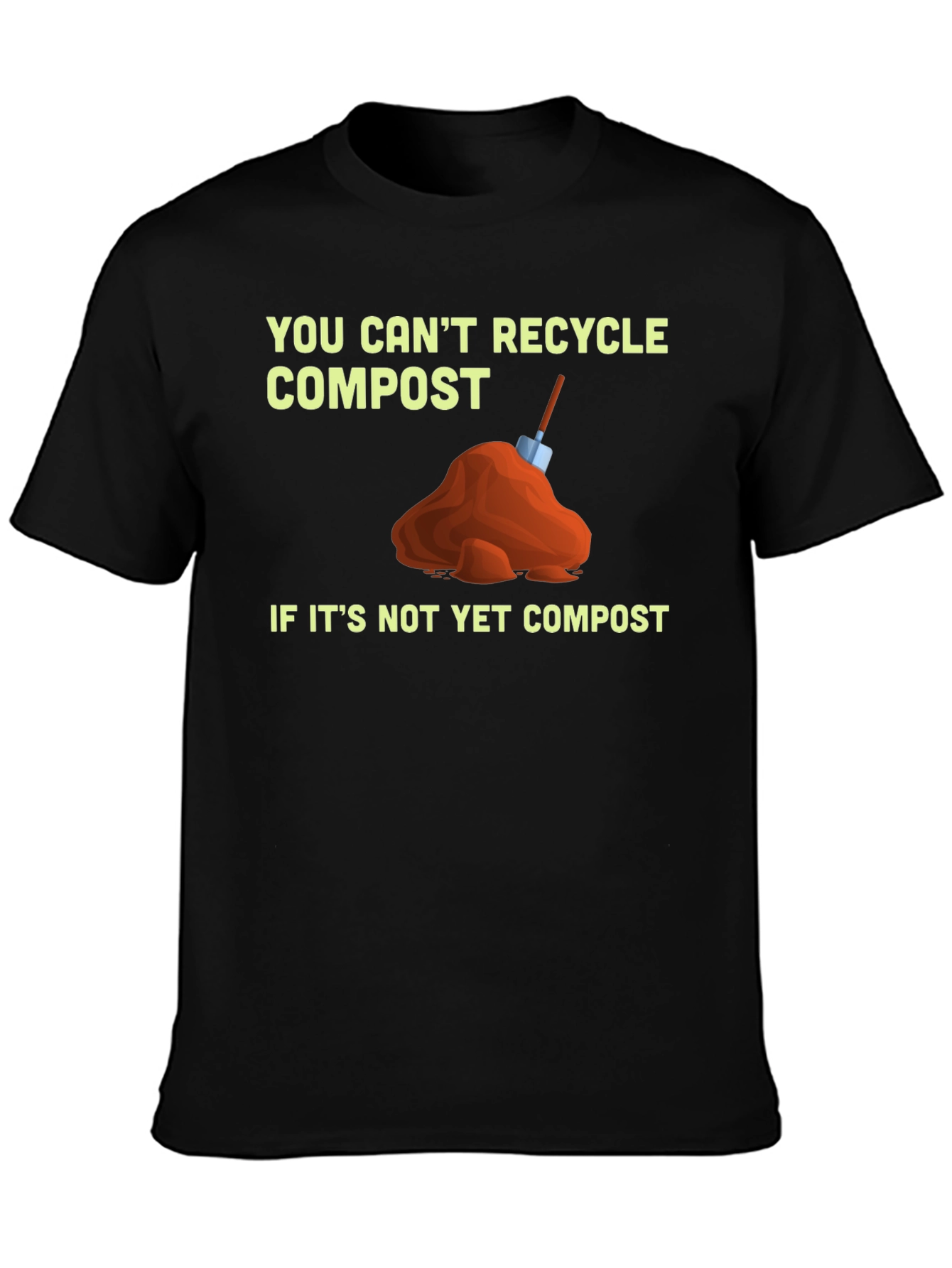 Black Funny Compost T-Shirt - Recycle Humor view 3