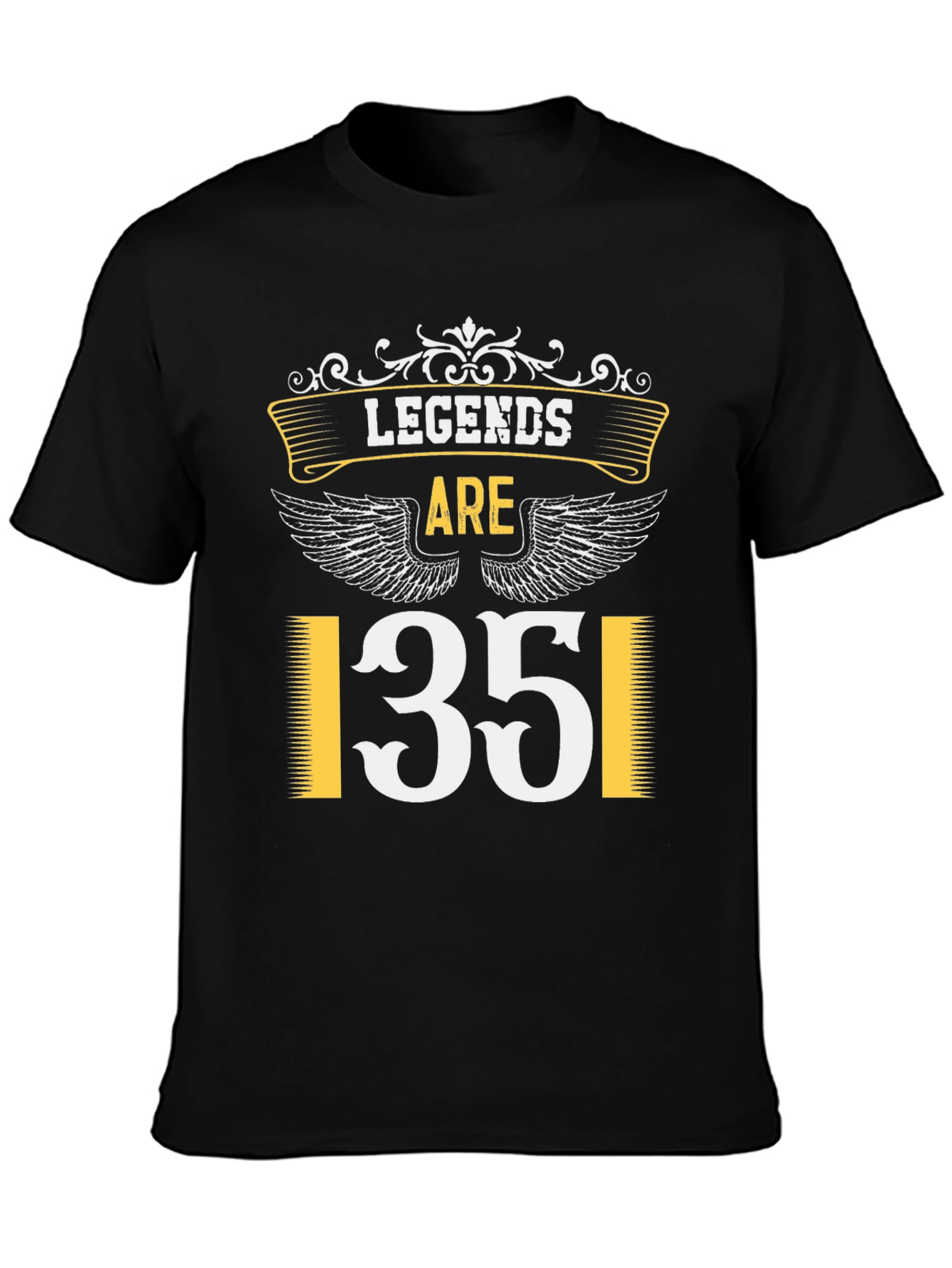 Black Legends Are 35 Birthday T-Shirt view 3