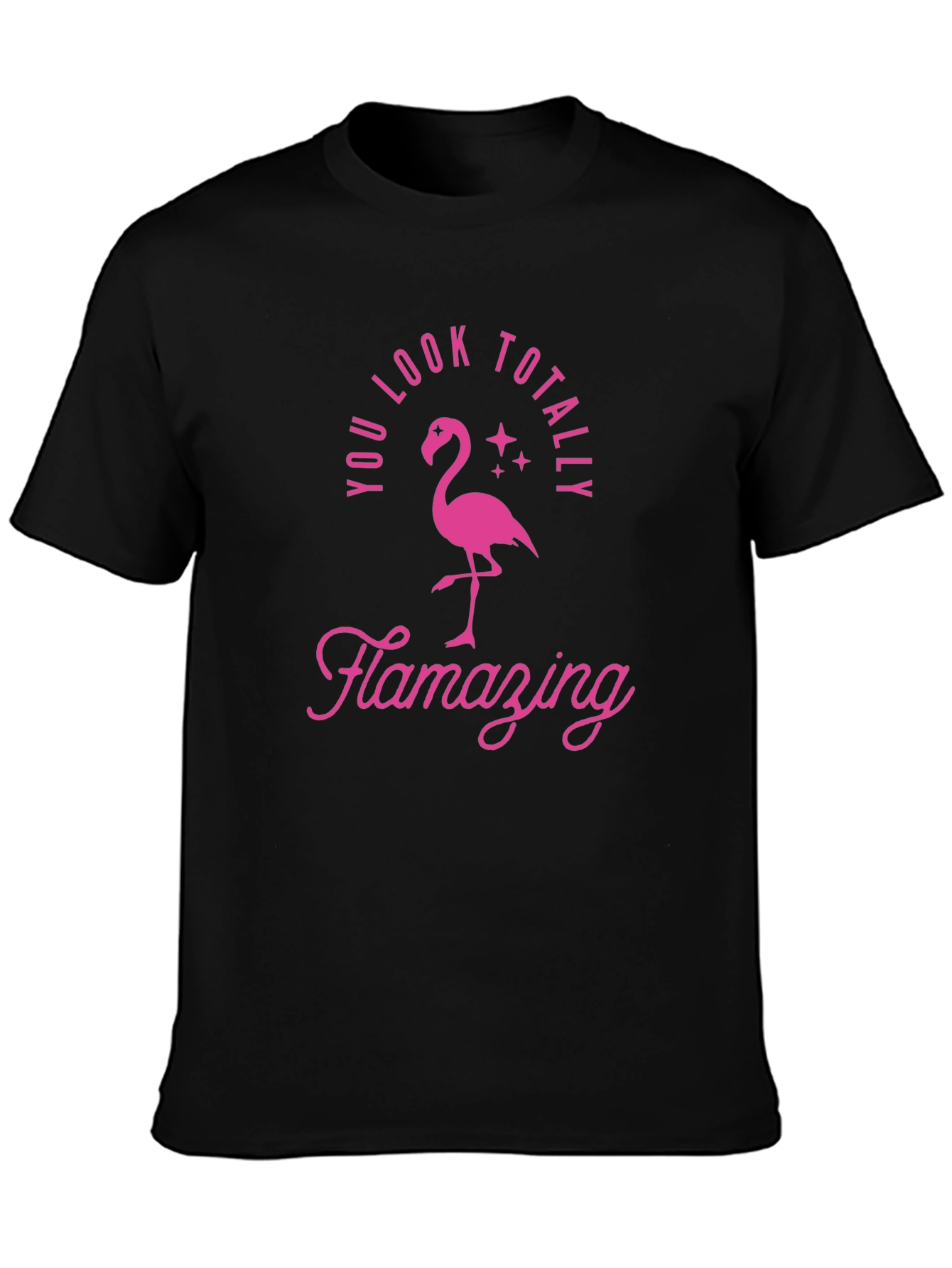 Black Flamazing Flamingo Graphic Tee - You Look Totally... view 3