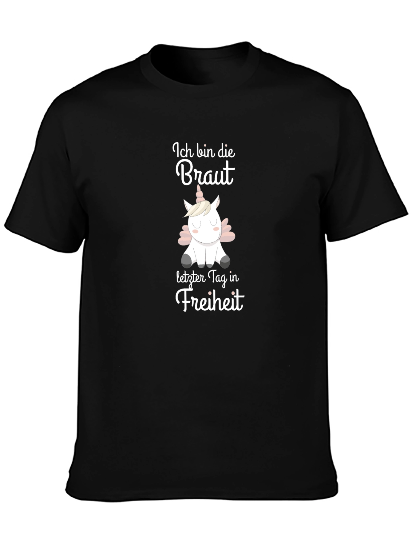 Black Bride To Be Unicorn Shirt - Last Day of Freedom view 3