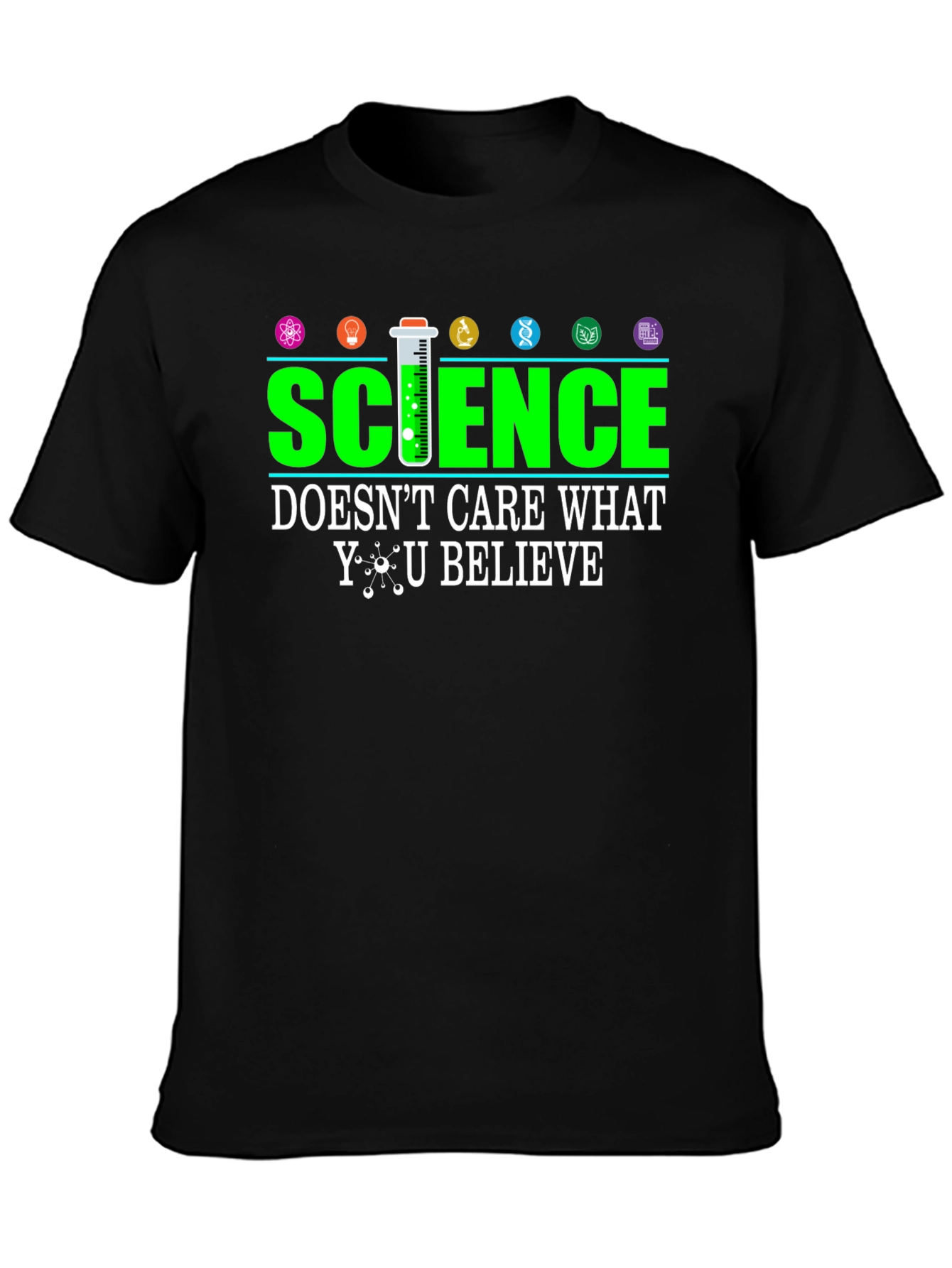Black Science T-Shirt - Doesn't Care What You Believe view 3