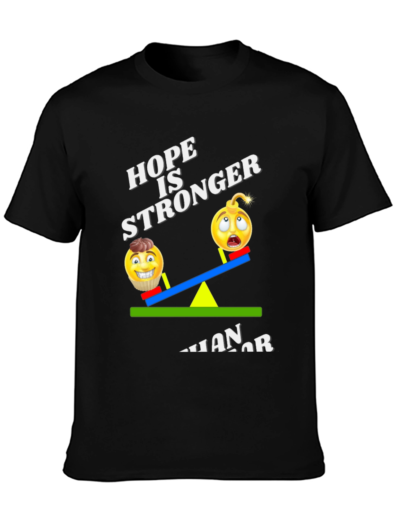 Black Hope is Stronger Than Terror T-Shirt view 3