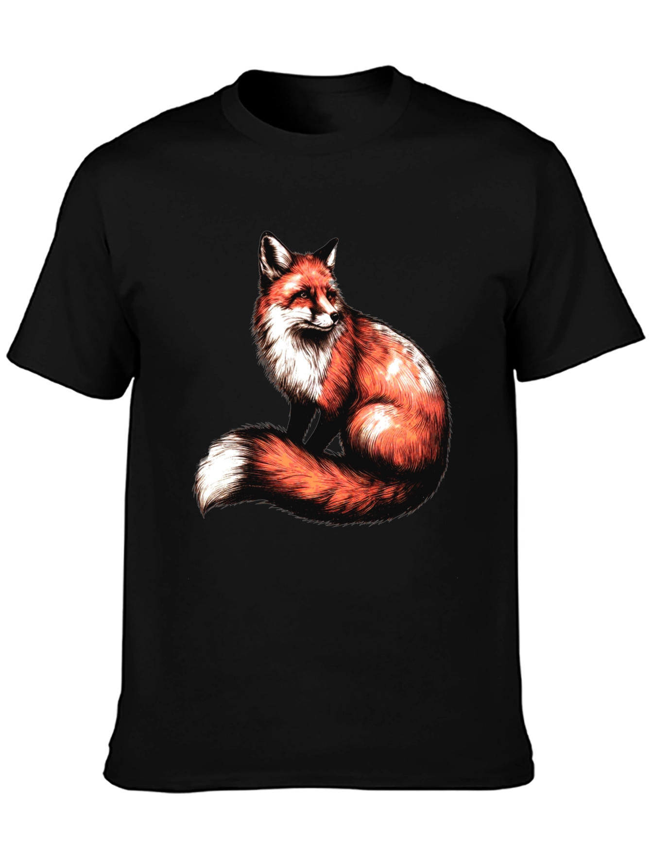 Fox Graphic Tee - Stylish Men's Black T-Shirt - 3