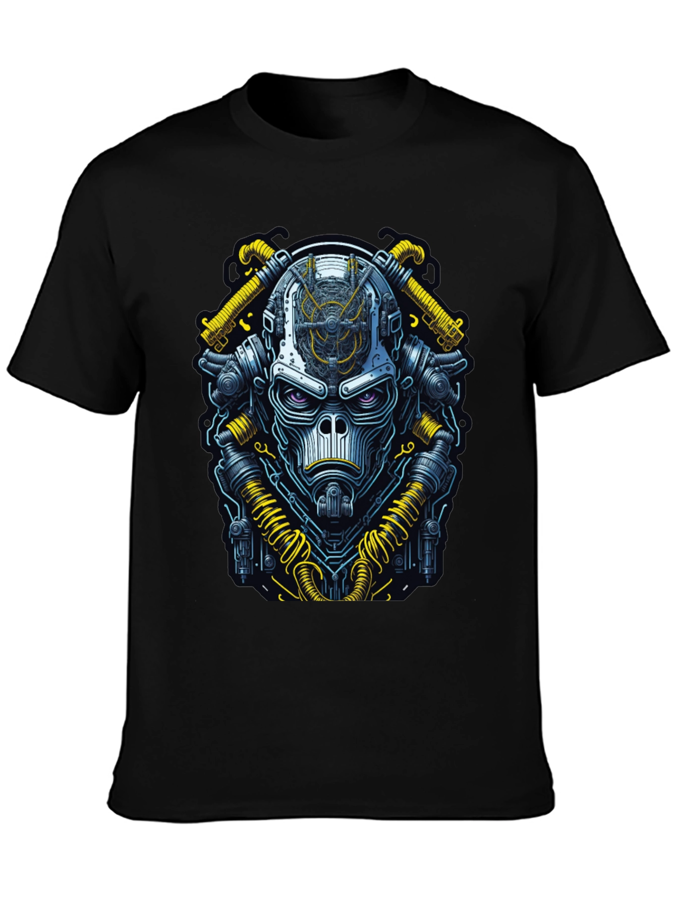 Black Steampunk Monkey Tee - Unique Graphic Design view 3
