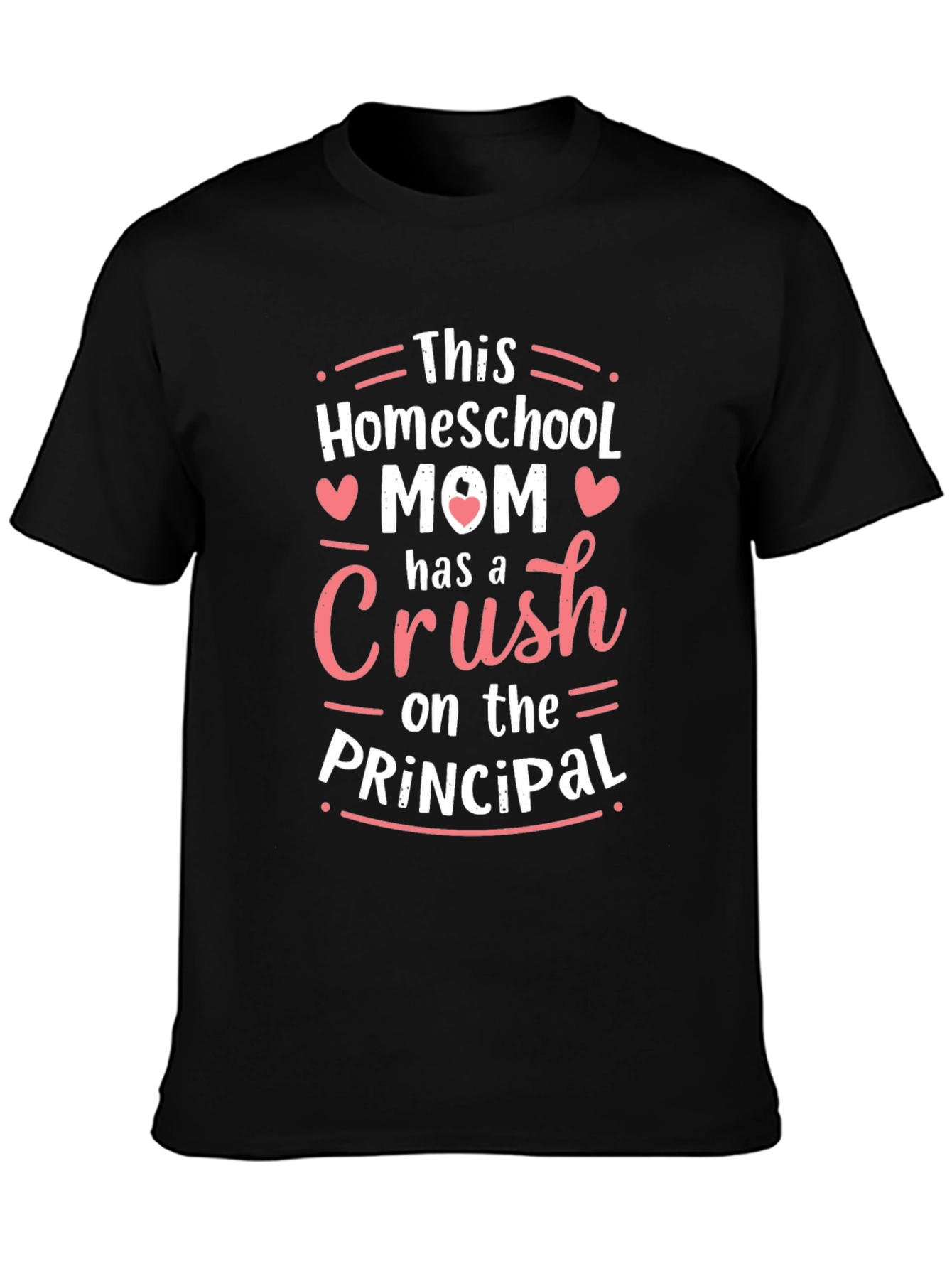 Black Homeschool Mom Crush on the Principal T-Shirt view 3