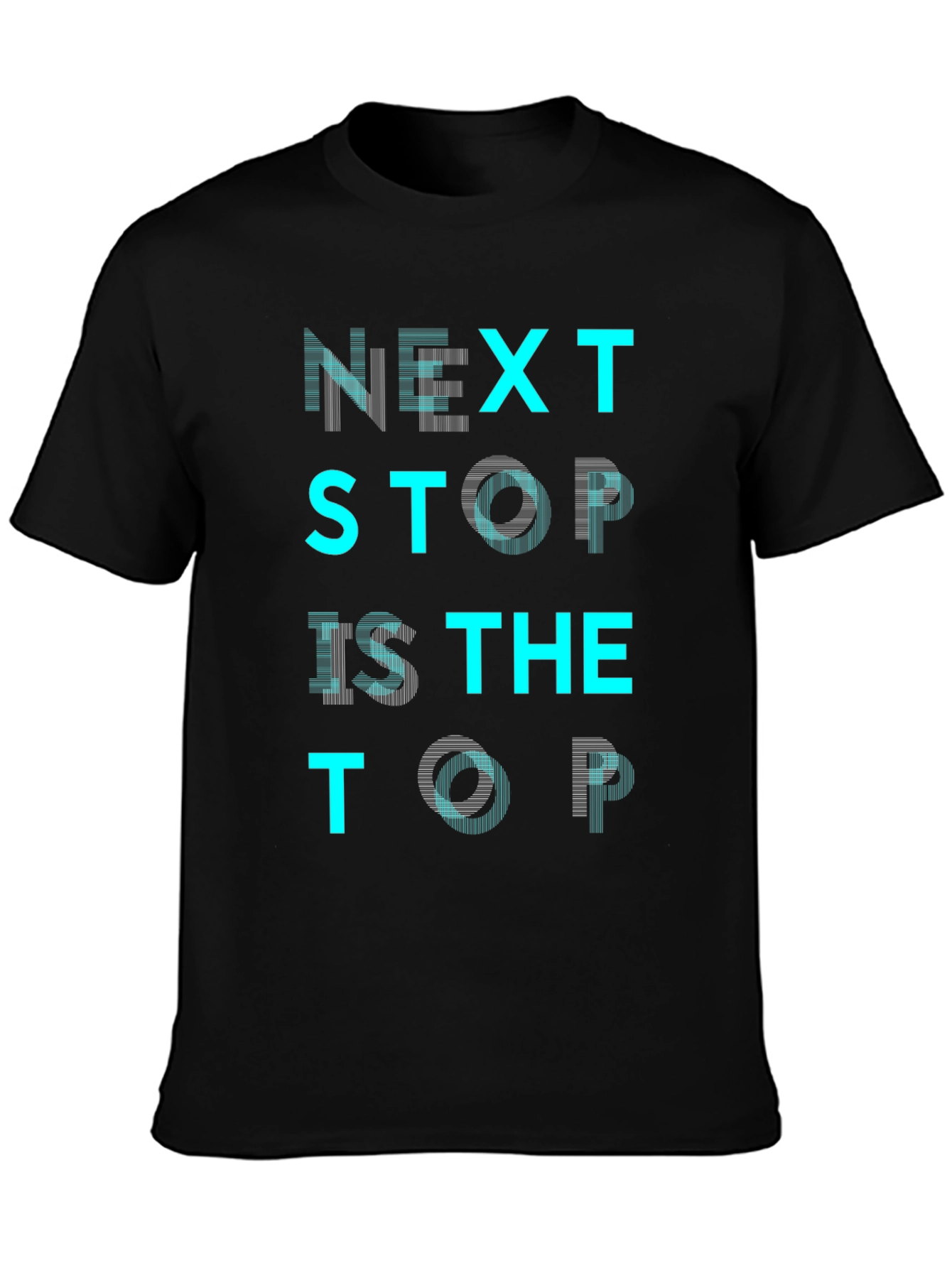 Black Next Stop is the Top Graphic T-Shirt view 3