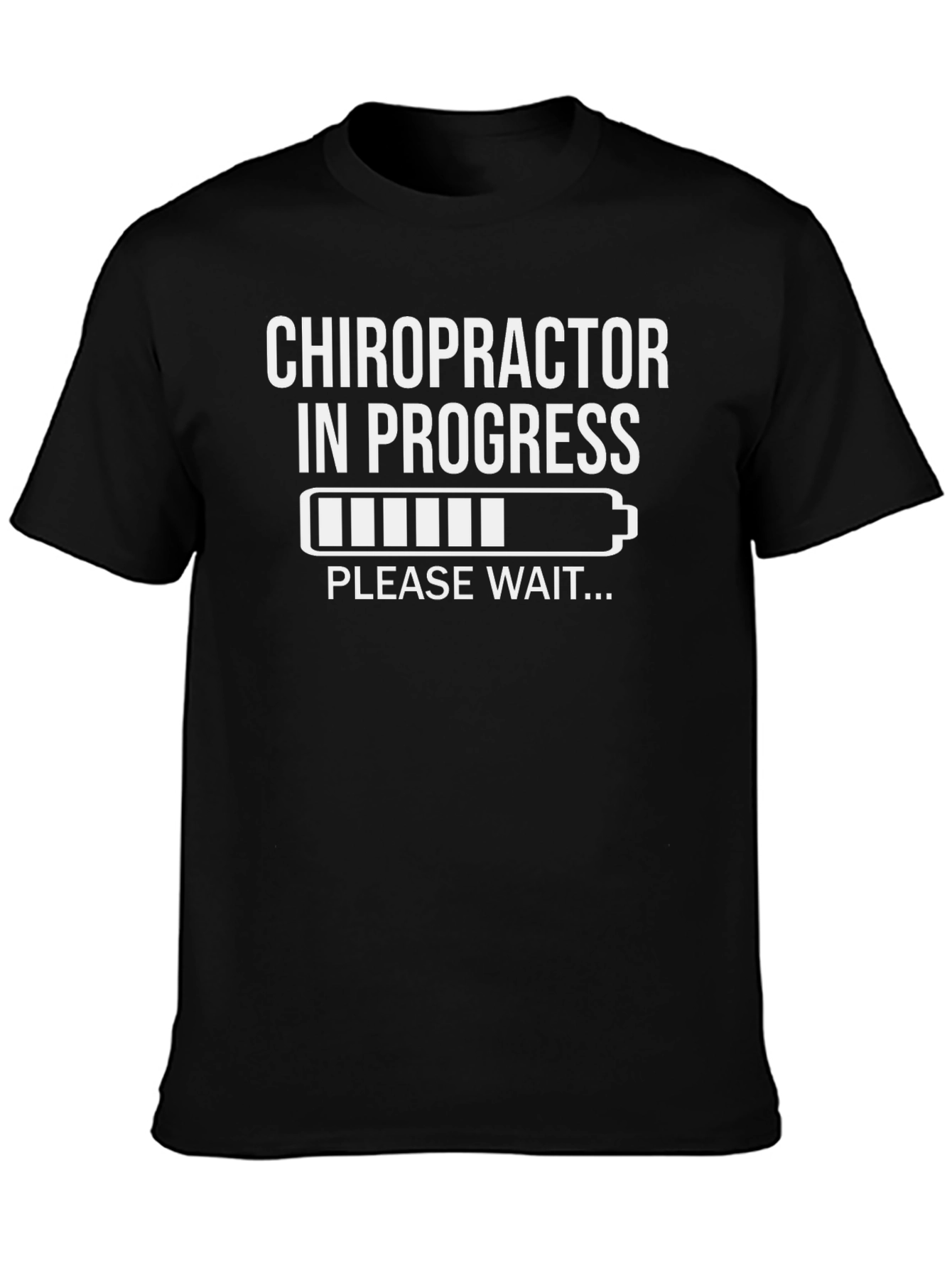 Black Chiropractor In Progress T-Shirt Funny Student Gift view 3