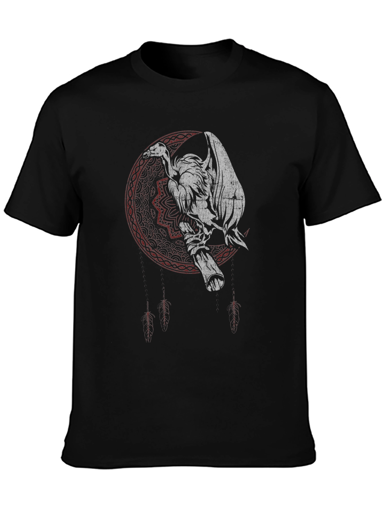 Black Vulture Graphic Tee - Dark Gothic Design view 3