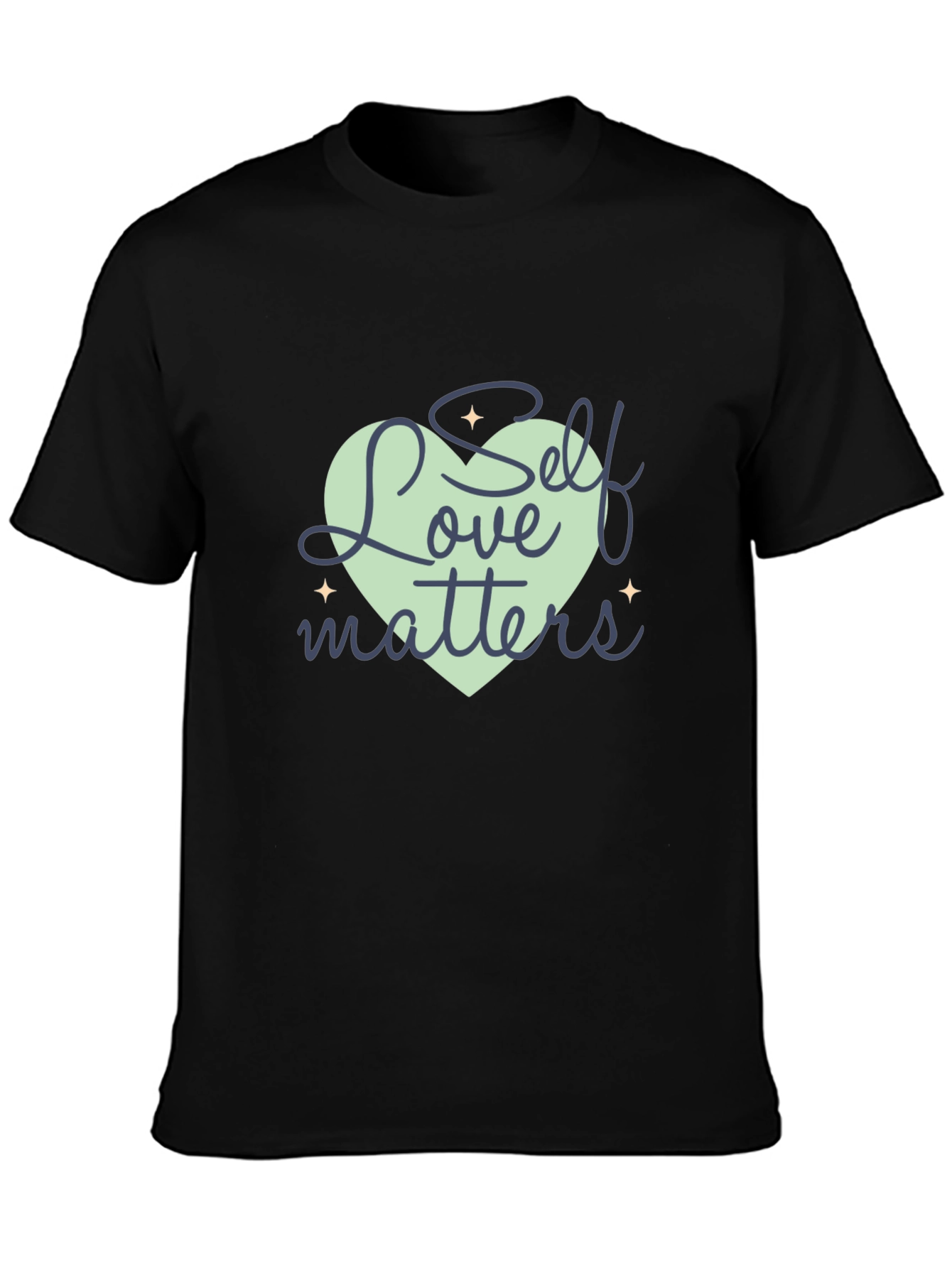 Black Self Love Matters Graphic Tee - Stylish Unisex T-Shirt view 3