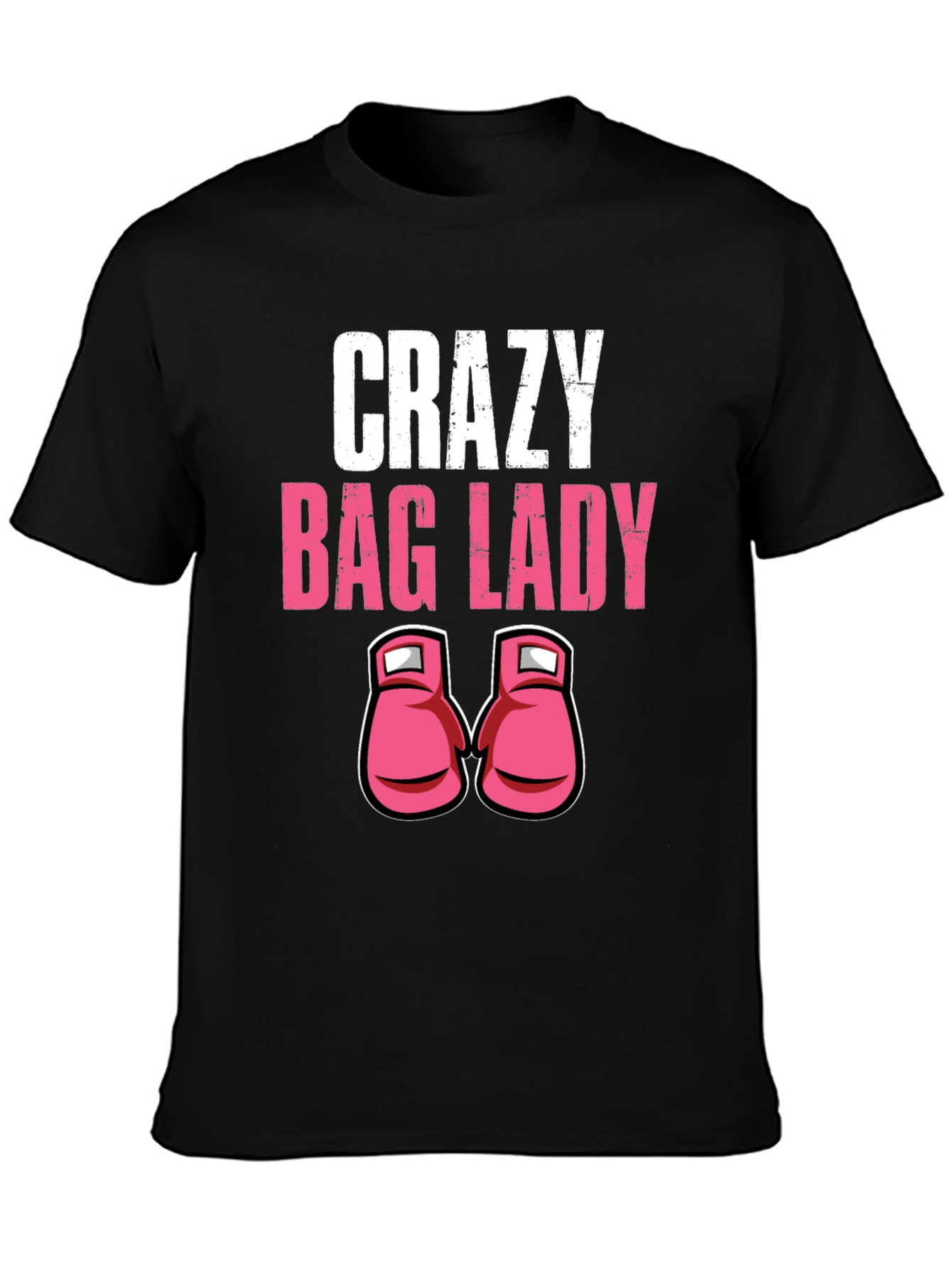 Black Crazy Bag Lady T-Shirt view 3