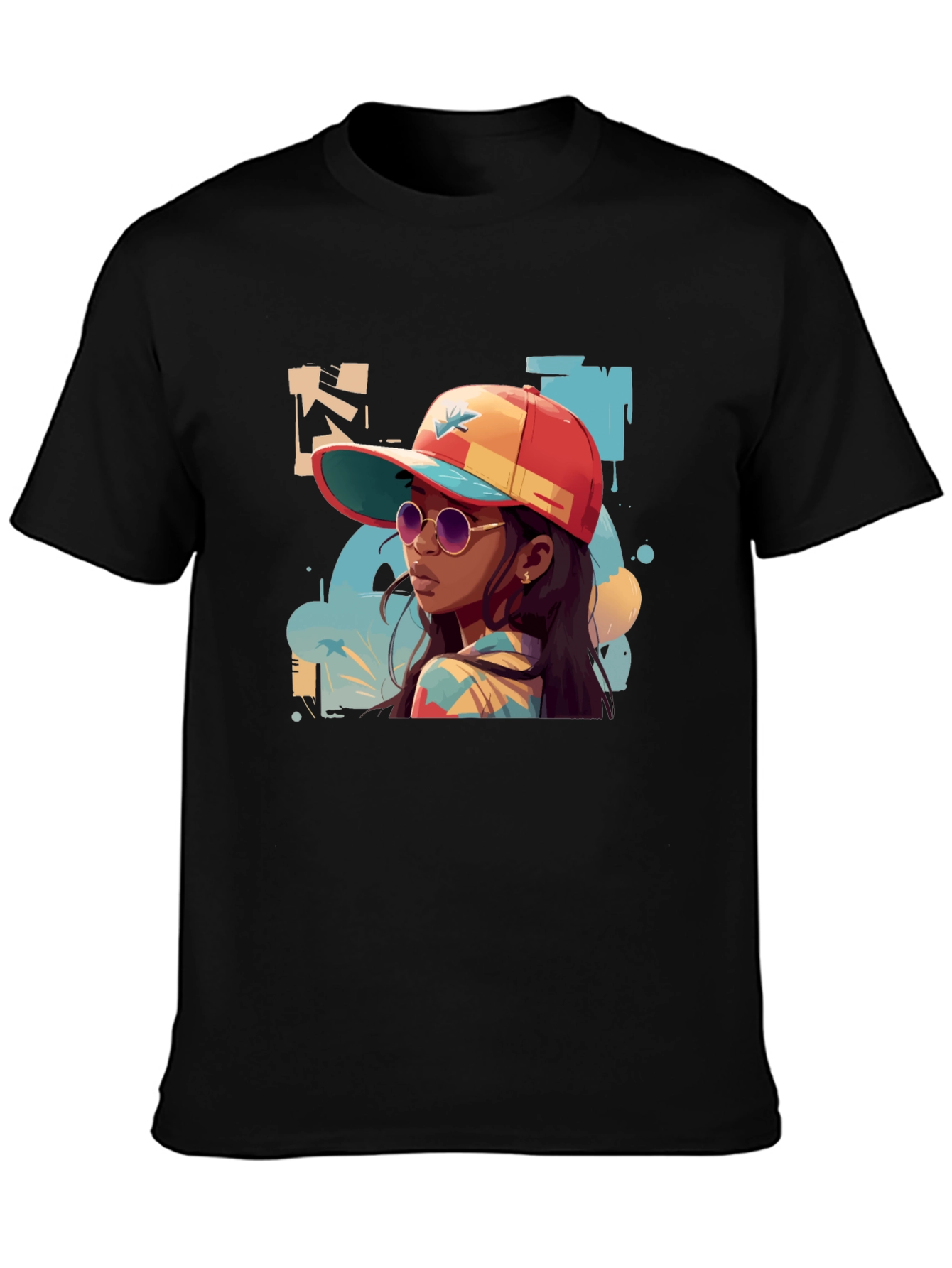 Black Graphic Tee: Retro Vibes view 3