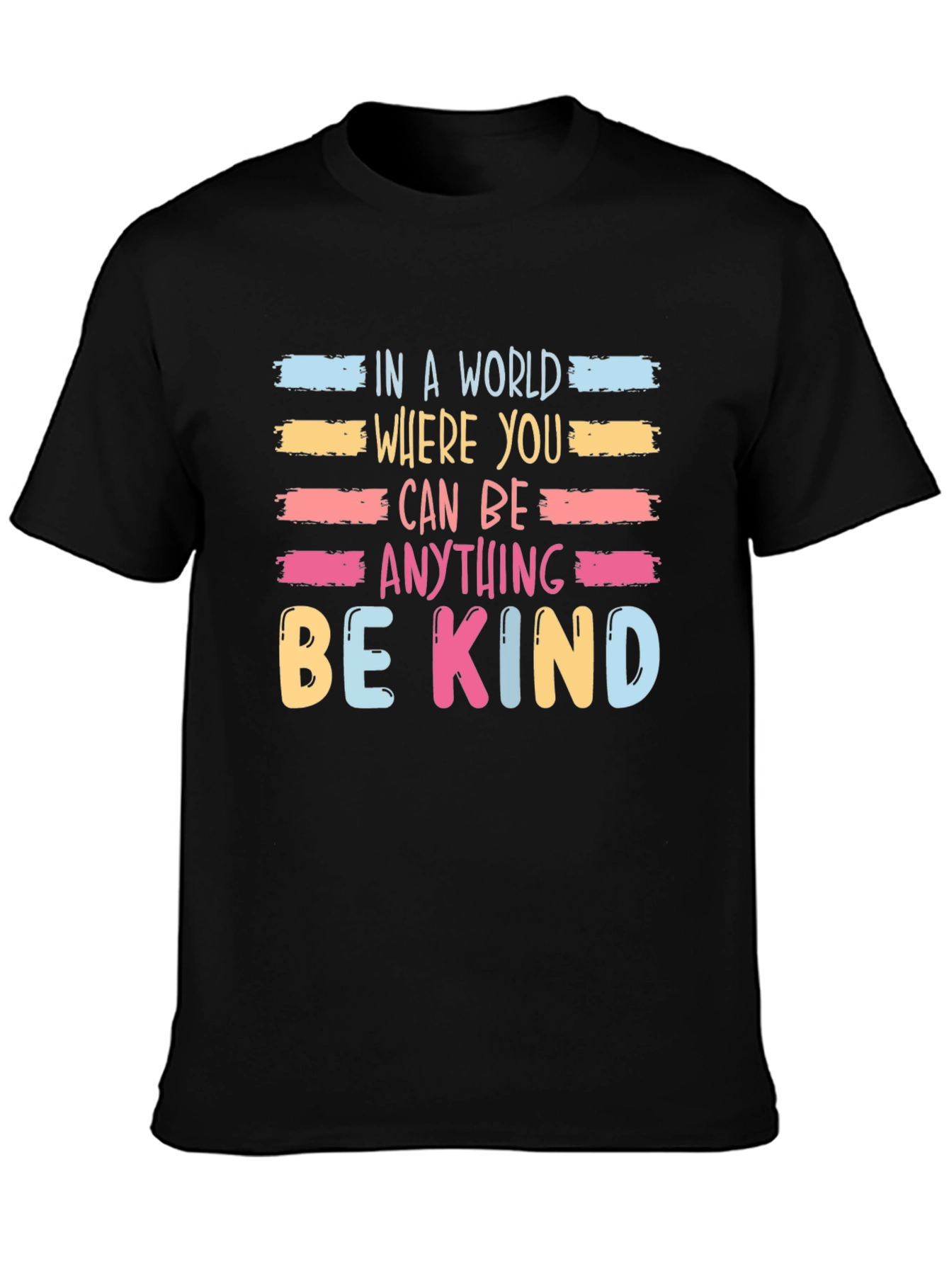 Black Be Kind T-Shirt - Trendy Graphic Tee view 3