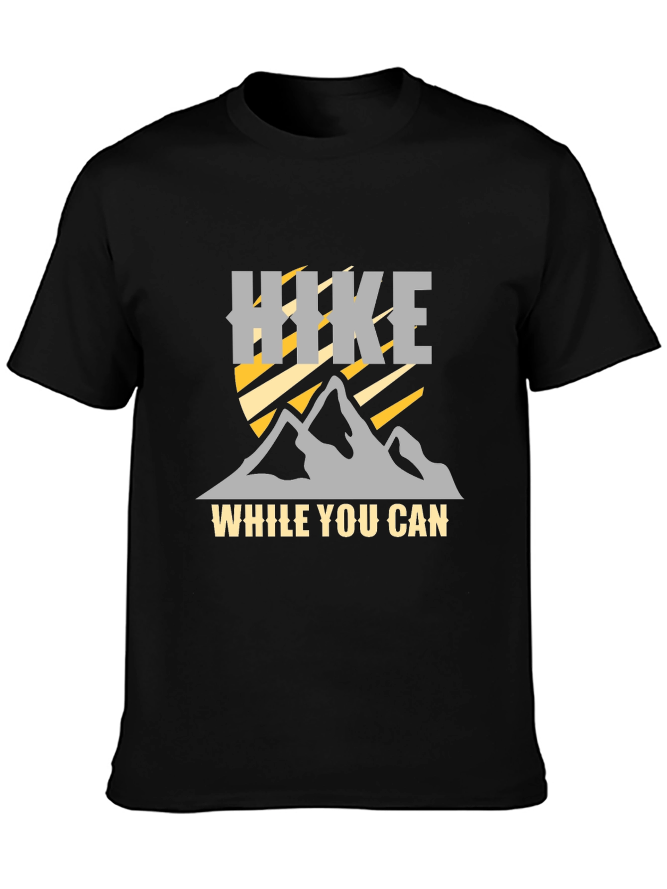 Black Hike While You Can Graphic T-Shirt view 3