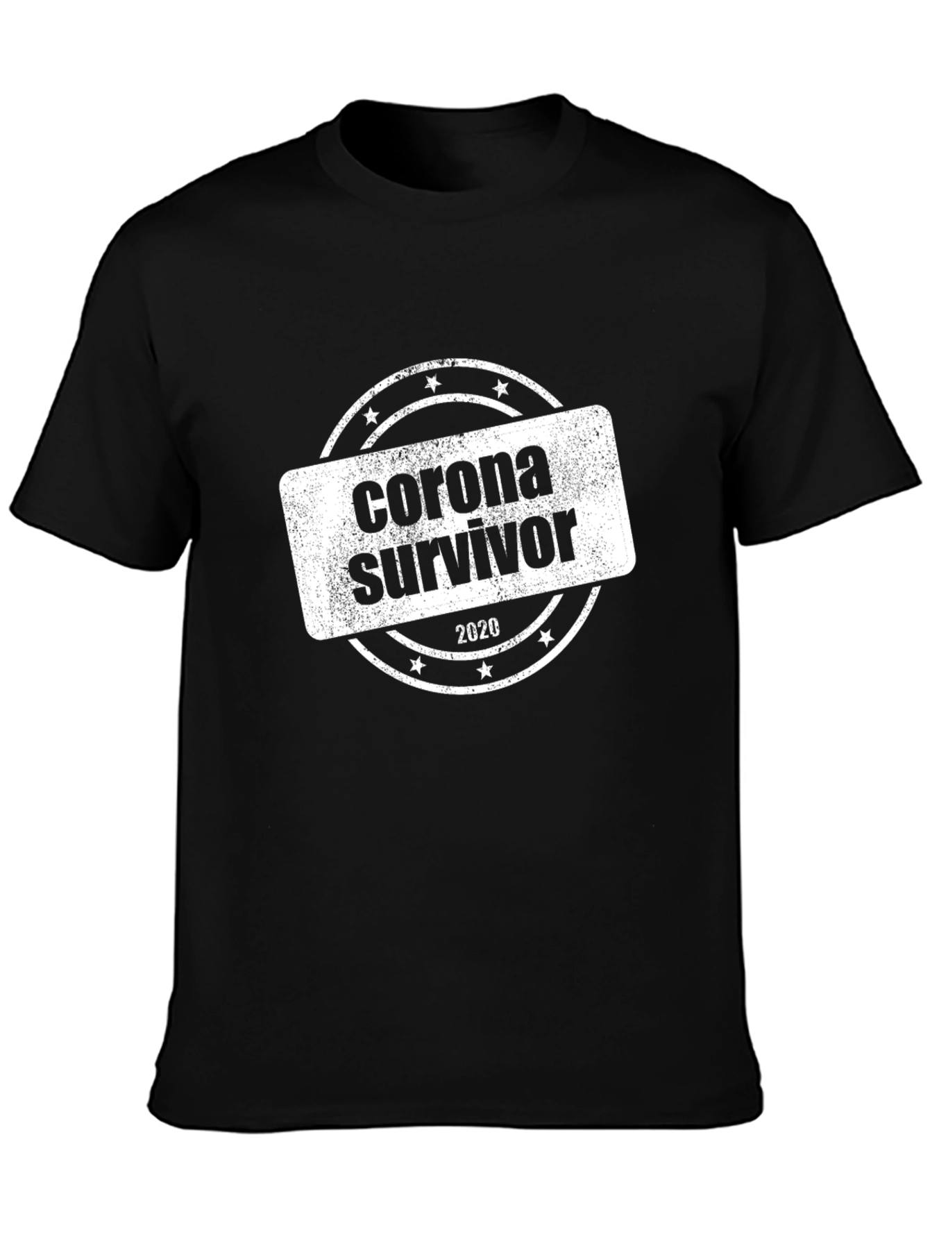 Black Corona Survivor 2020 T-Shirt - Black view 3