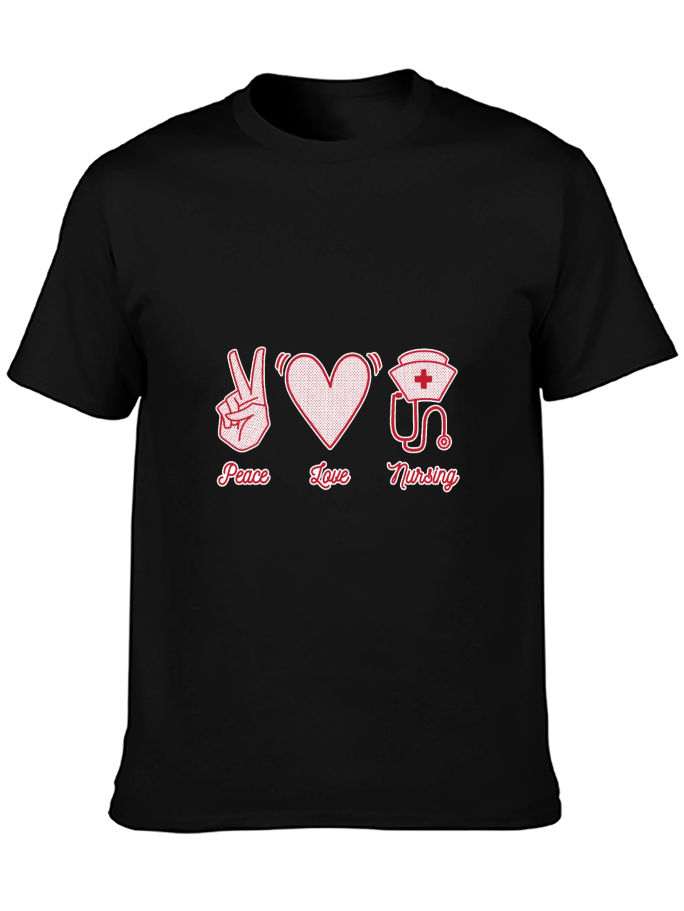 Black Peace Love Nursing Graphic Tee view 3