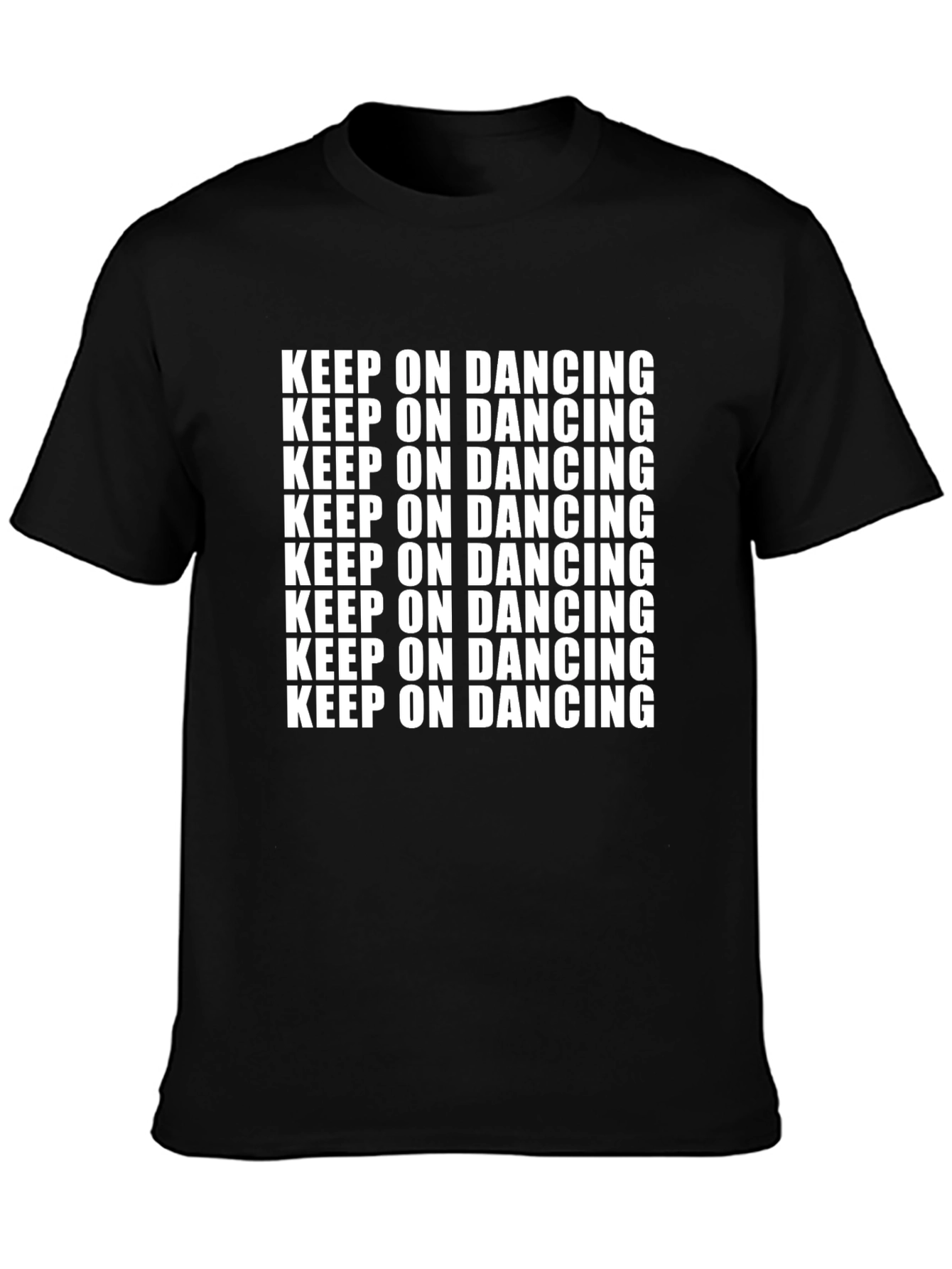 Black Keep On Dancing Graphic Tee - Black Cotton Shirt view 3